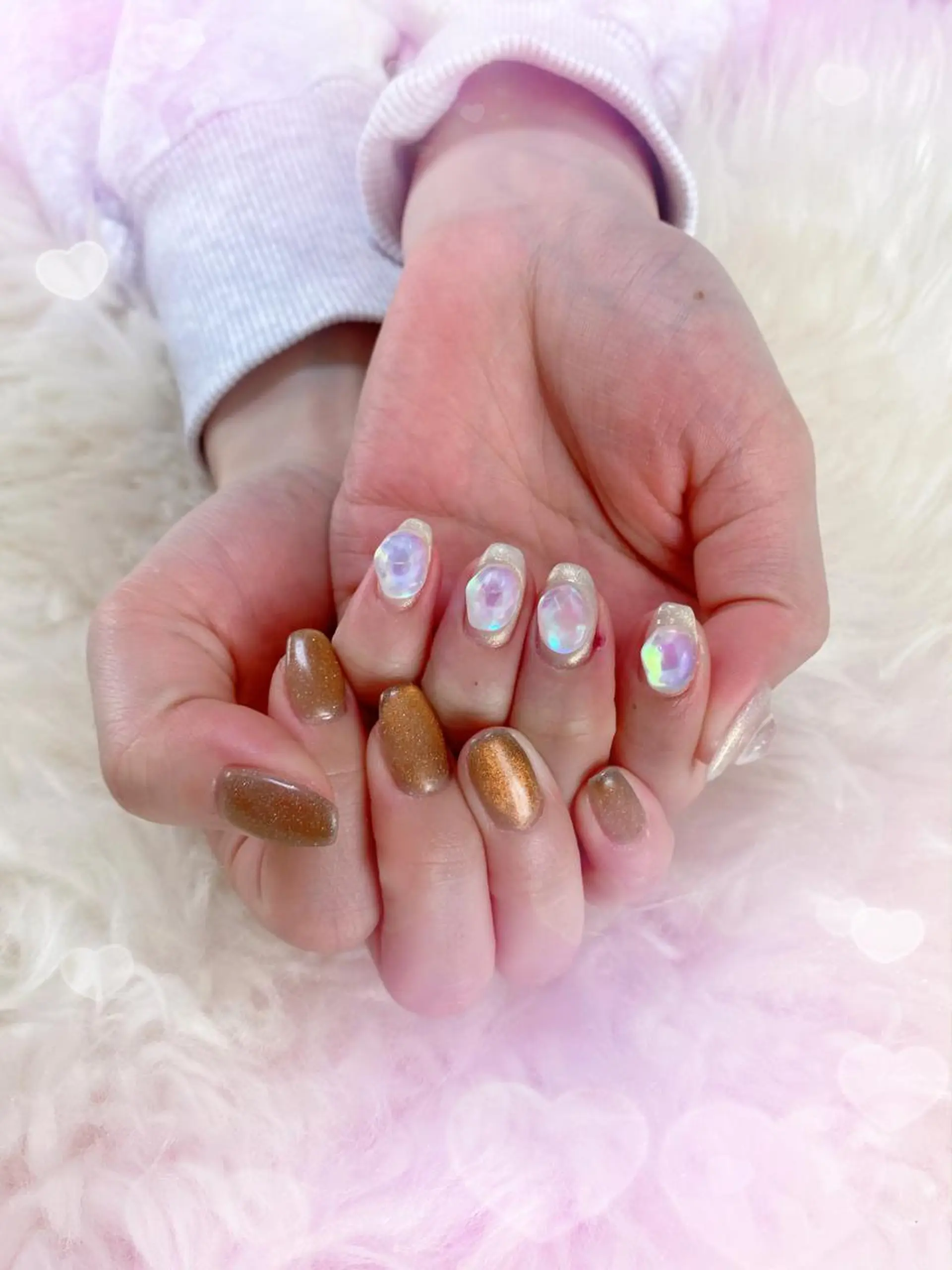 セミロング ハンドネイル ハンドケア 💜MIYA nail川崎店のネイルデザイン