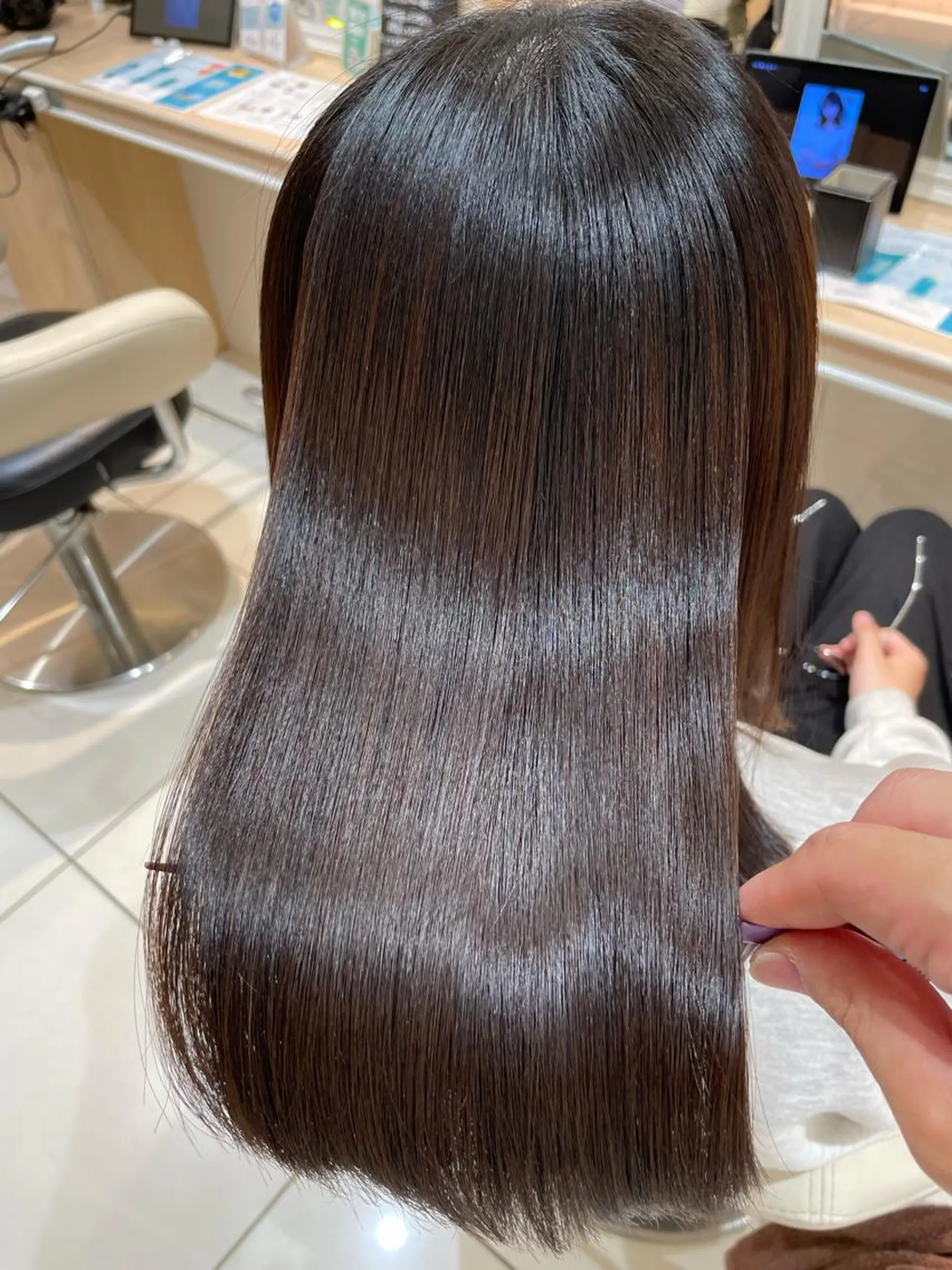 ミディアム 縮毛矯正、髪質改善／ 松田 龍之介のヘアスタイル