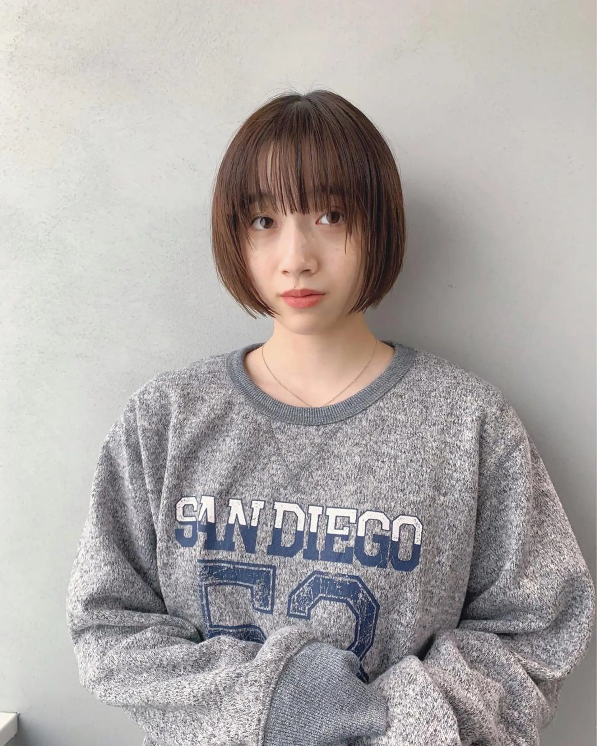 ショート カラー ボブパーマコテ巻き風 パーマNo1深江秀平のヘアスタイル