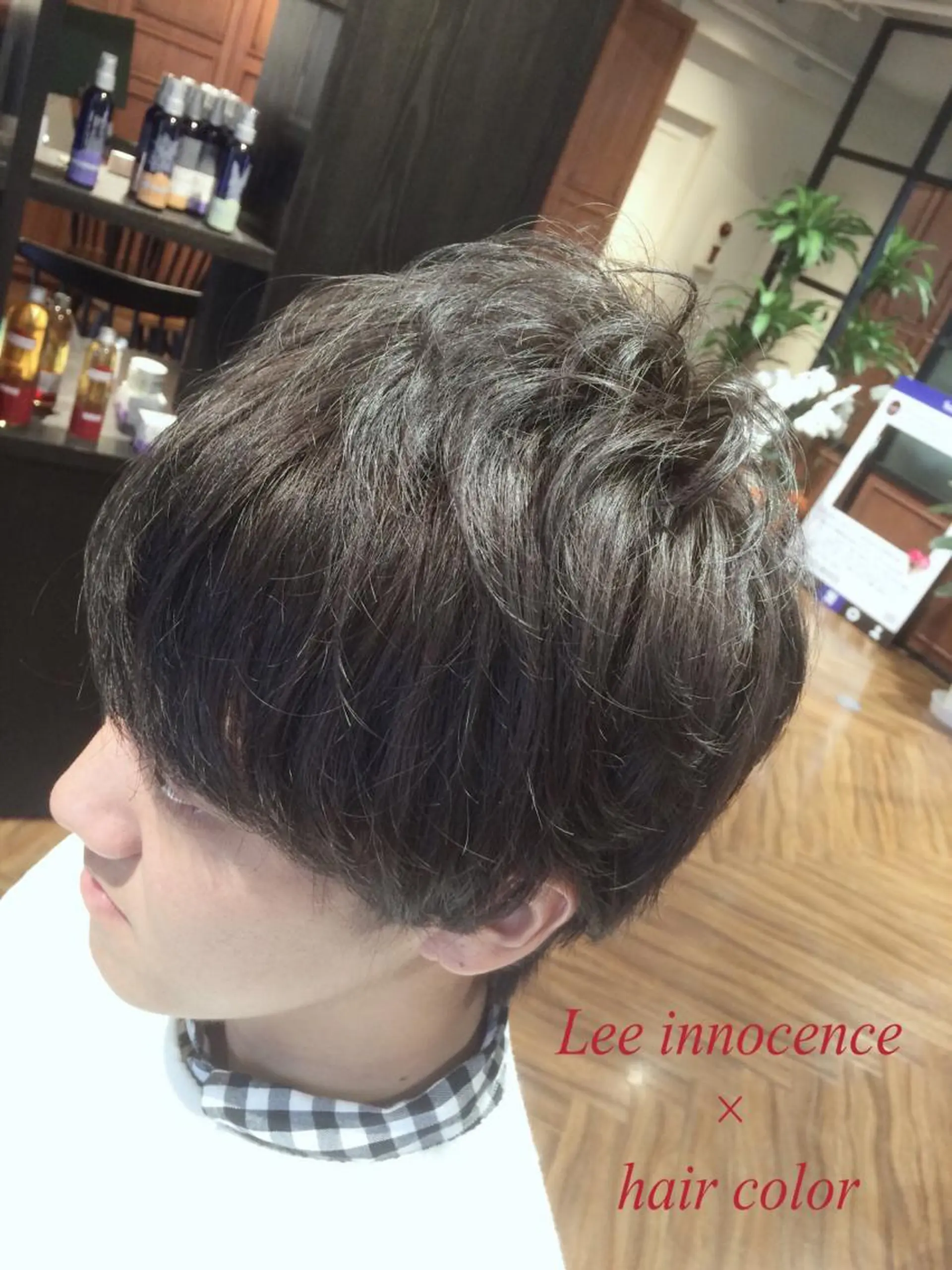 ショート カラー メンズ グレージュ カラー/髪質改善スペ シャリスト宮本　伸一のヘアスタイル