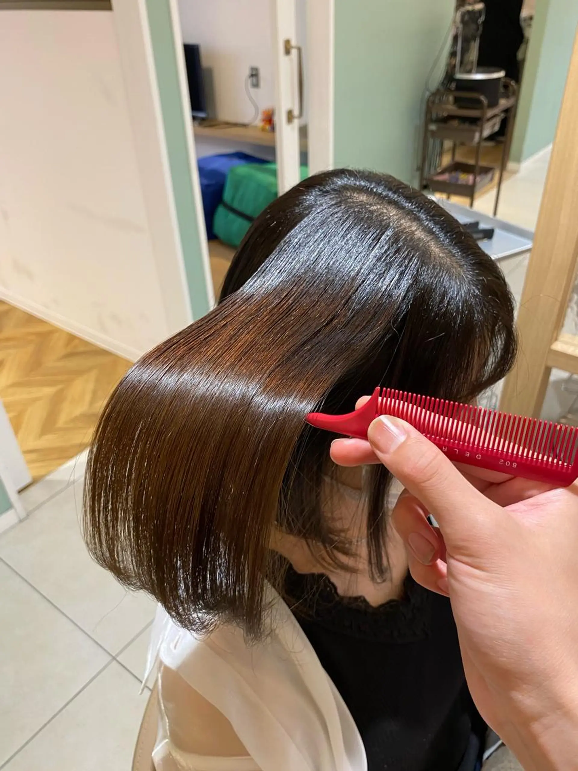 ミディアム トリートメント 巻ける縮毛矯正 髪質改善フルカワのヘアスタイル