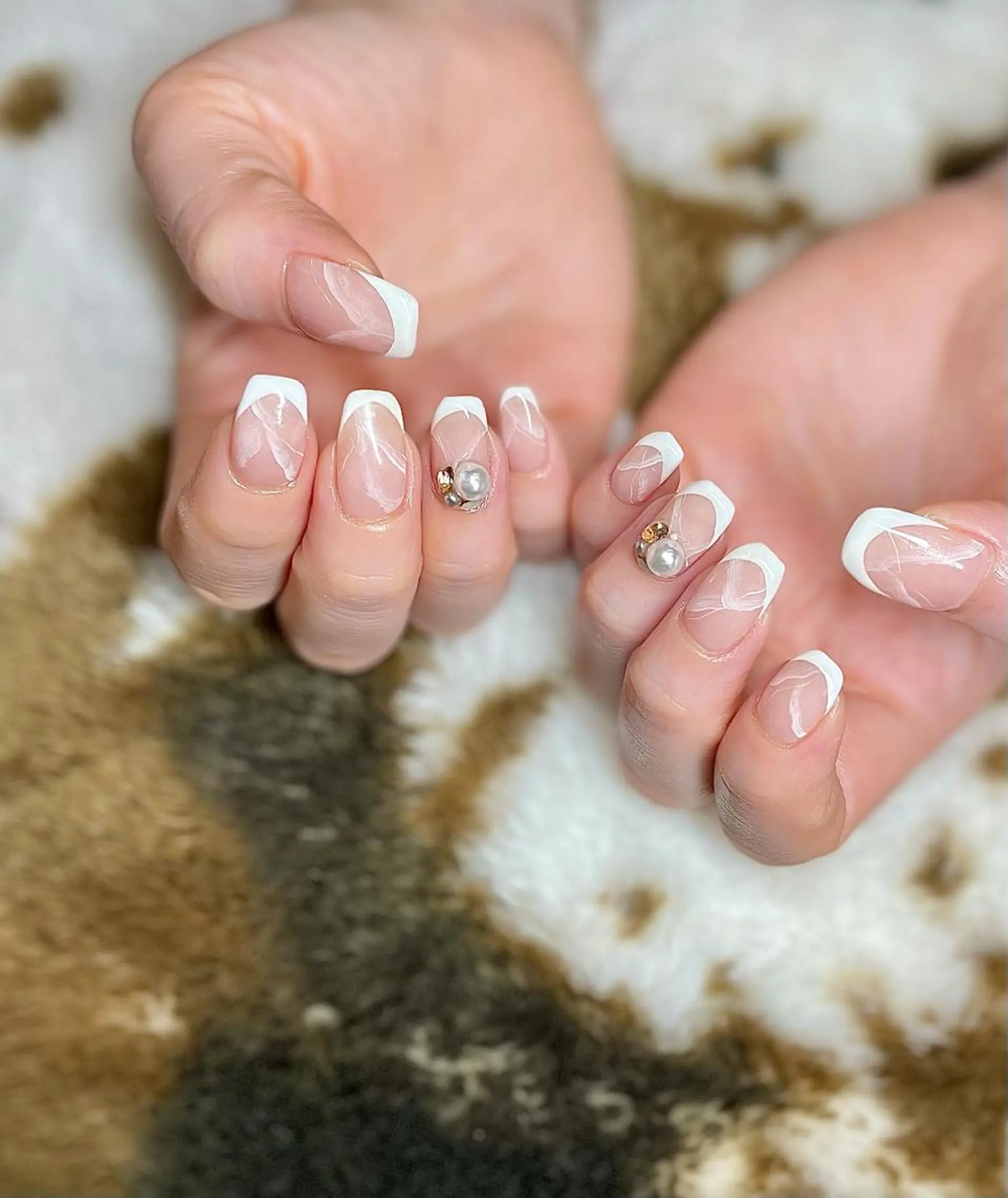 セミロング カラー パーマ ヘアアレンジ メンズ キッズ ネイル マツエク・マツパ フレンチネイル nail&eye Aoのマツエク・マツパデザイン