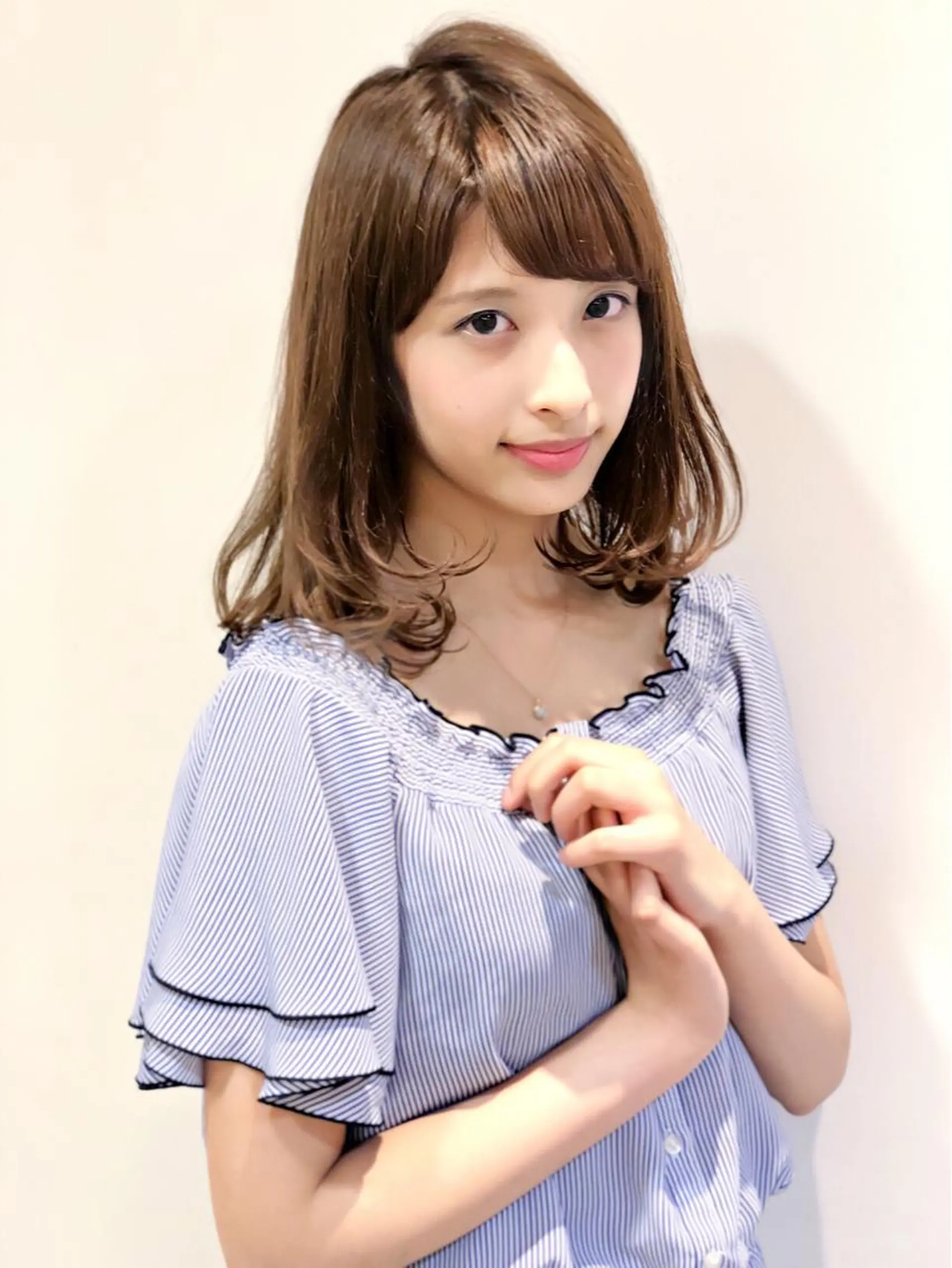 ミディアム カラー ベージュカラー 縮毛矯正 ディレクター ノナカのヘアスタイル