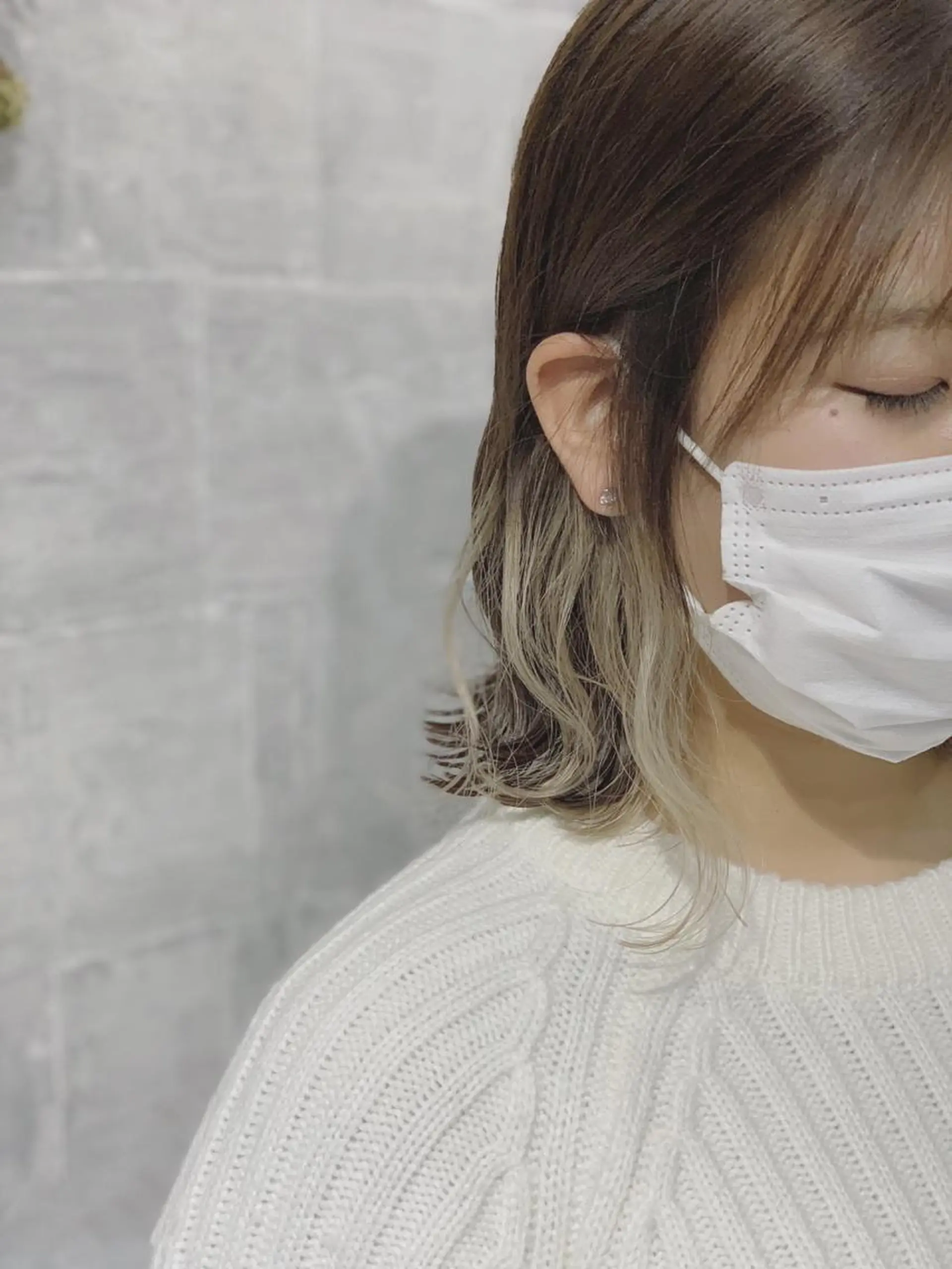 ミディアム ank classic hair【アンククラシックヘアー】所属・バレイヤージュ ハイライト　齋藤祐哉のヘアスタイル