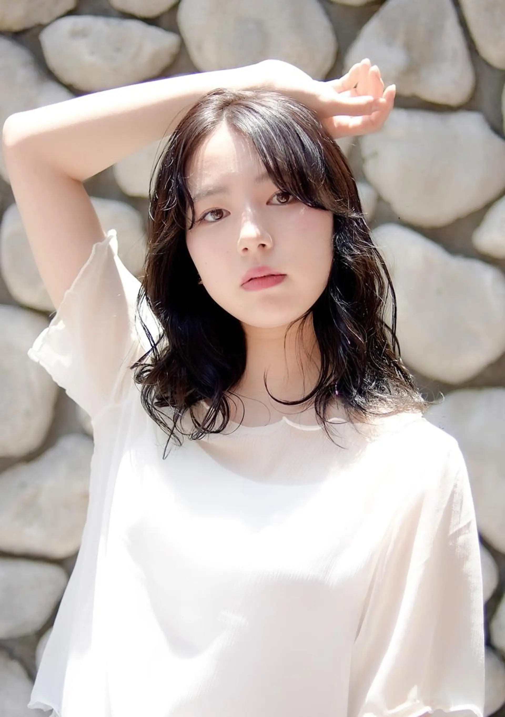 カラー セミロング カット ヘッドスパ ba_boo 福岡店のヘアスタイル