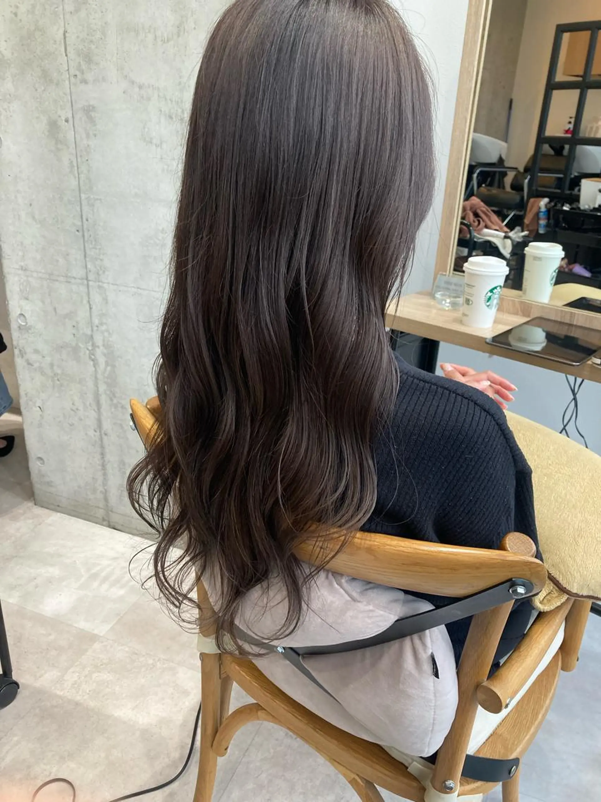 ロング ヘアカラー トリートメント ✨色持ちの良い艶 カラー✨蟹江真世のヘアスタイル