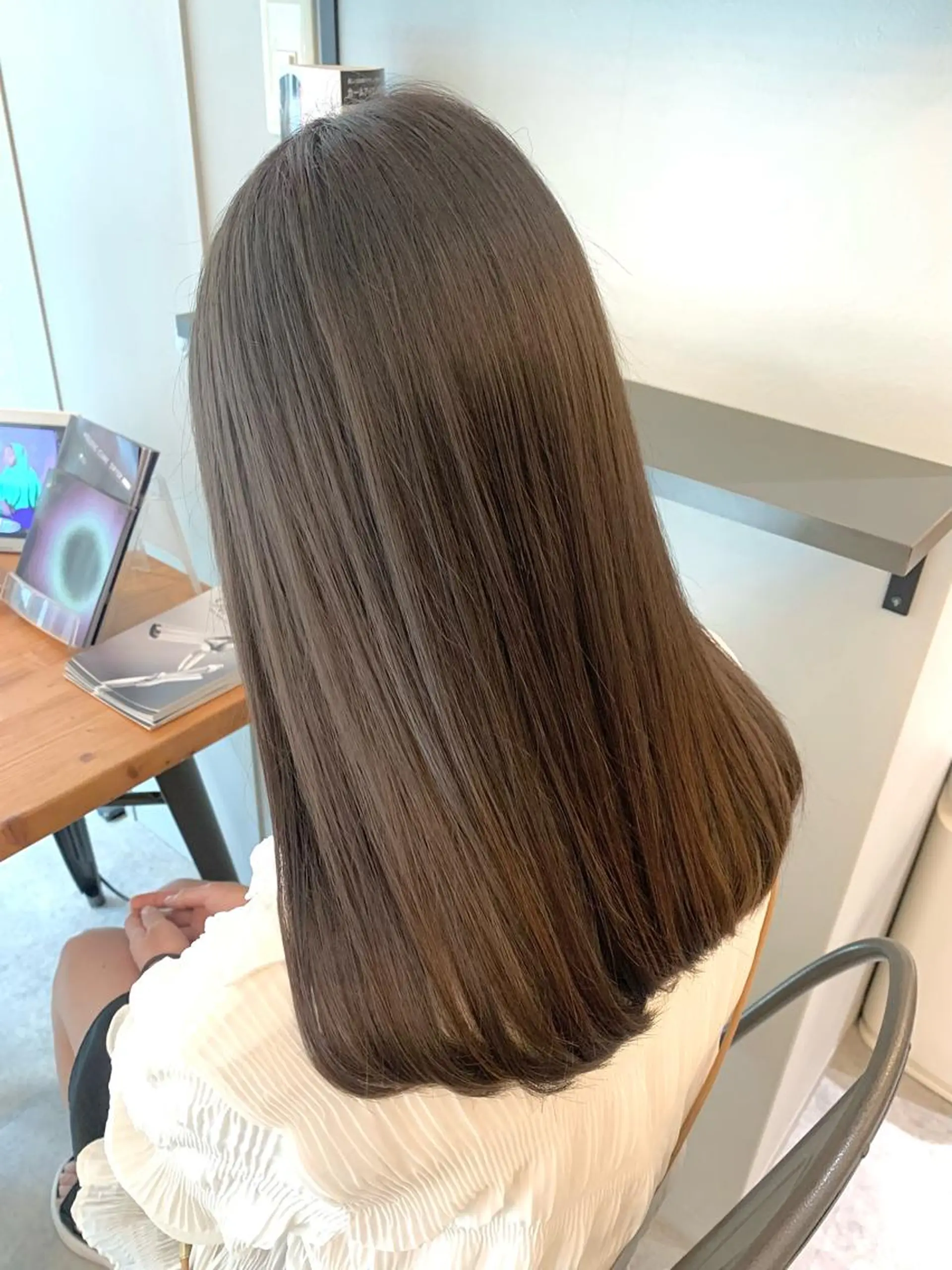 ロング カット 縮毛矯正 トリートメント 酸性ストレート/ブリ ーチなし/中村 匠のヘアスタイル