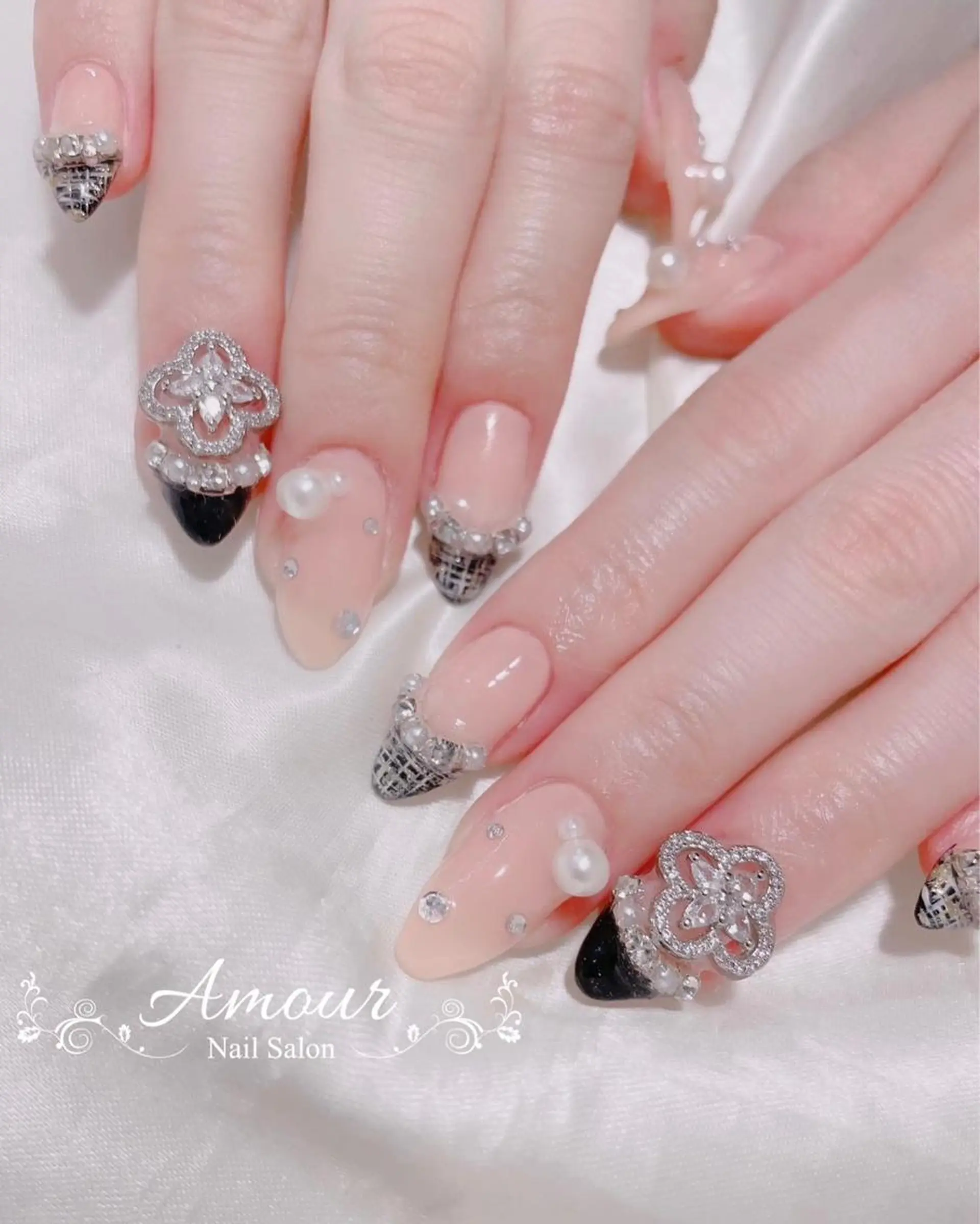ネイル ツイードネイル nailsalon ♡amour♡のネイルデザイン