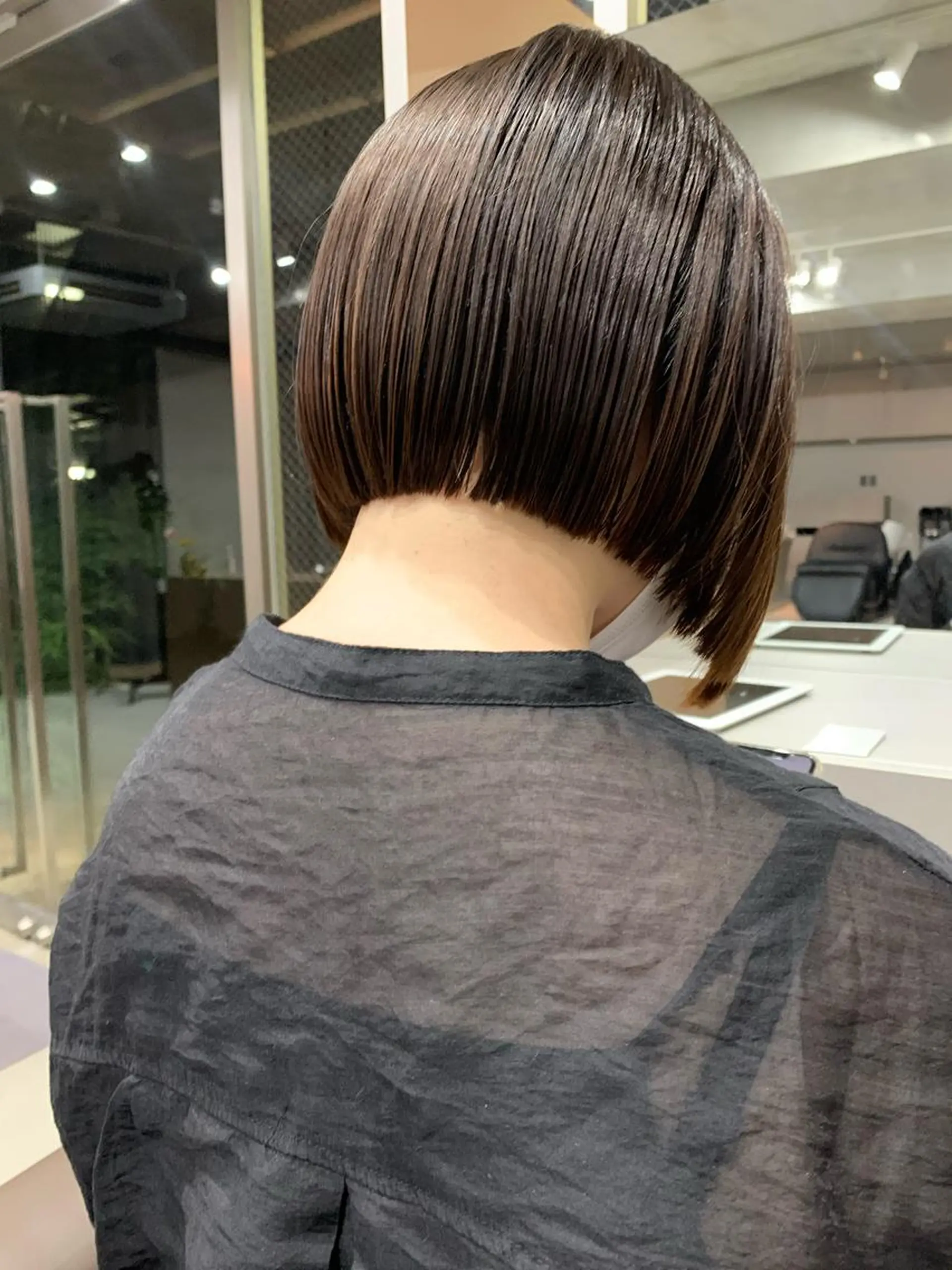 ショート カラー ボブパーマコテ巻き風 パーマNo1深江秀平のヘアスタイル