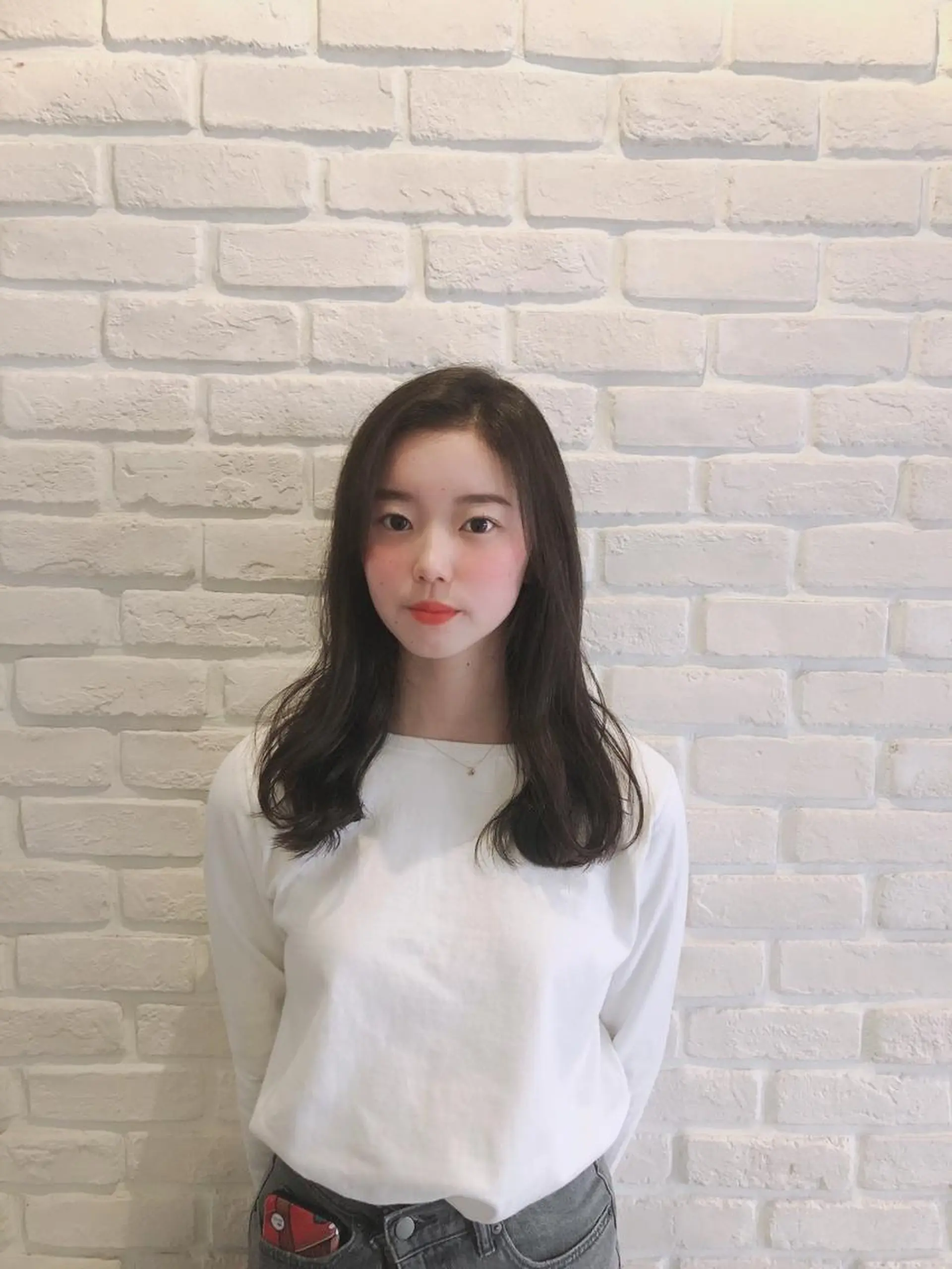 セミロング ヨシンモリ シースルーバング ⚪️髪質改善 縮毛 店長 コウ⚪️のヘアスタイル