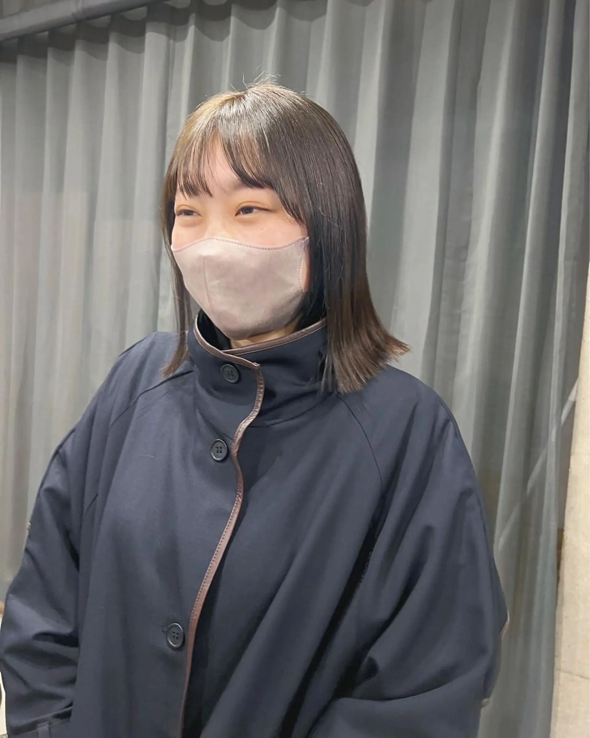 ミディアム カラー ボブパーマコテ巻き風 パーマNo1深江秀平のヘアスタイル