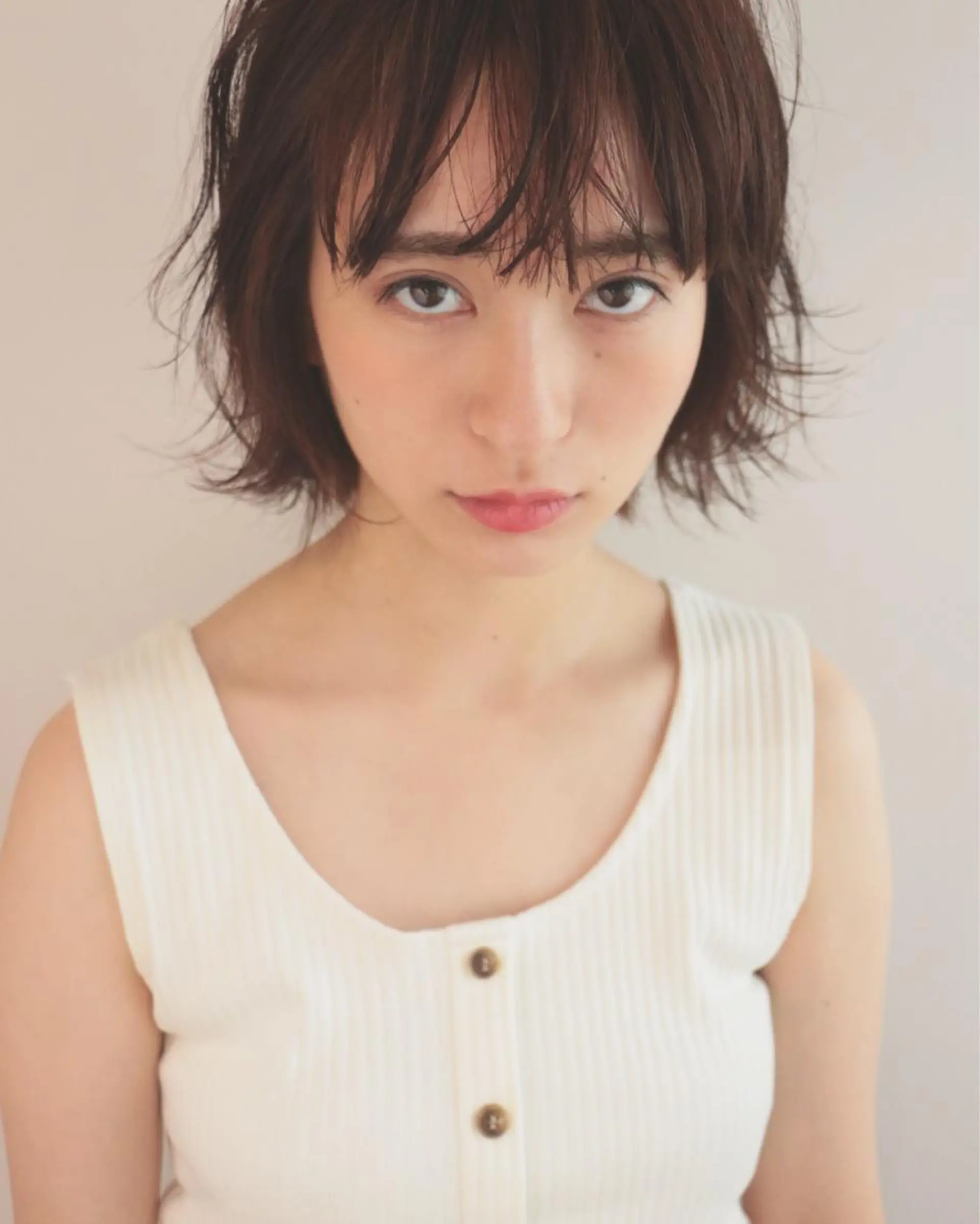 ミディアム カラー パーマ 安村 美奈のヘアスタイル