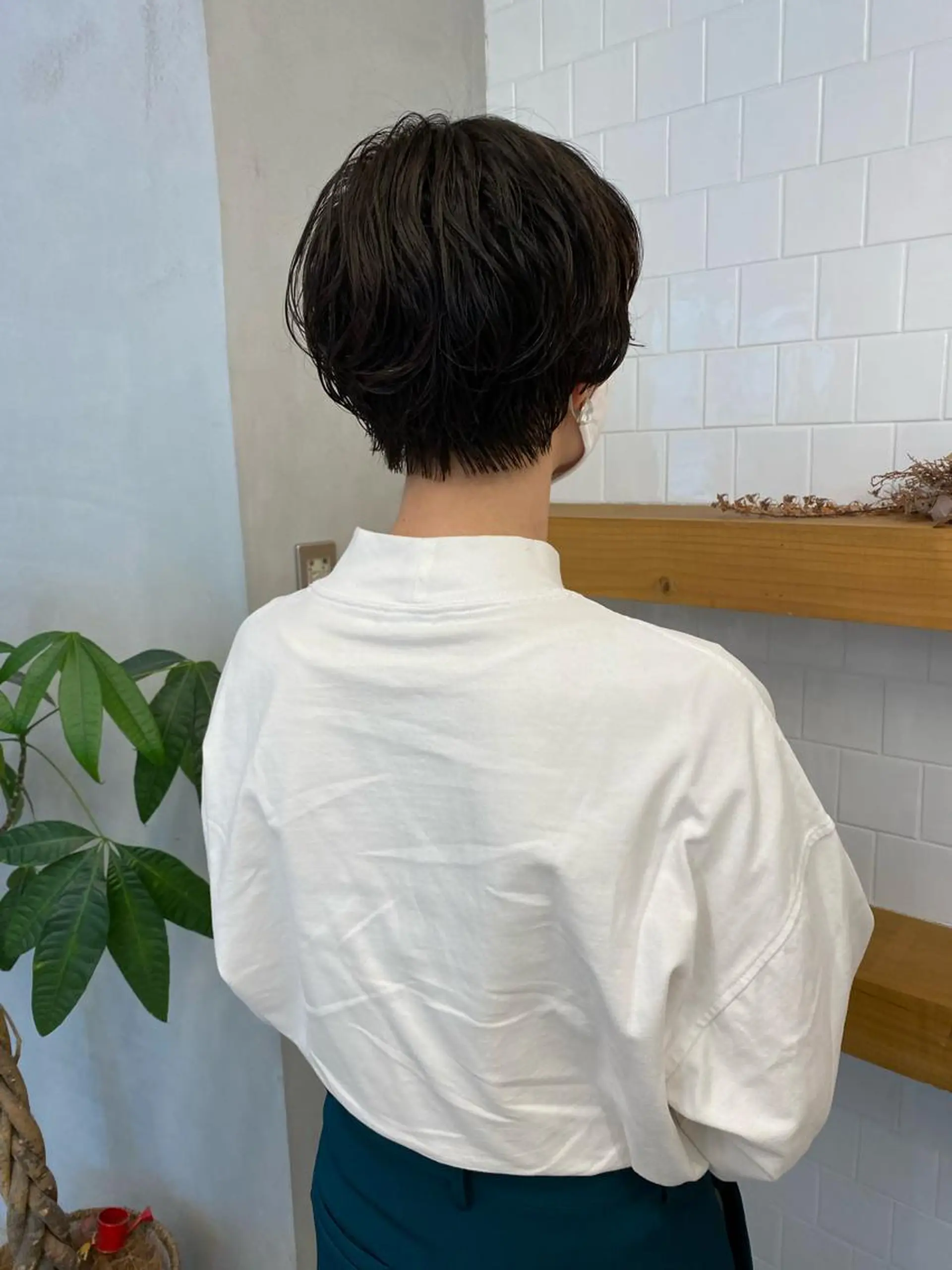 ショート カラー パーマ ショートヘア 、 、のヘアスタイル