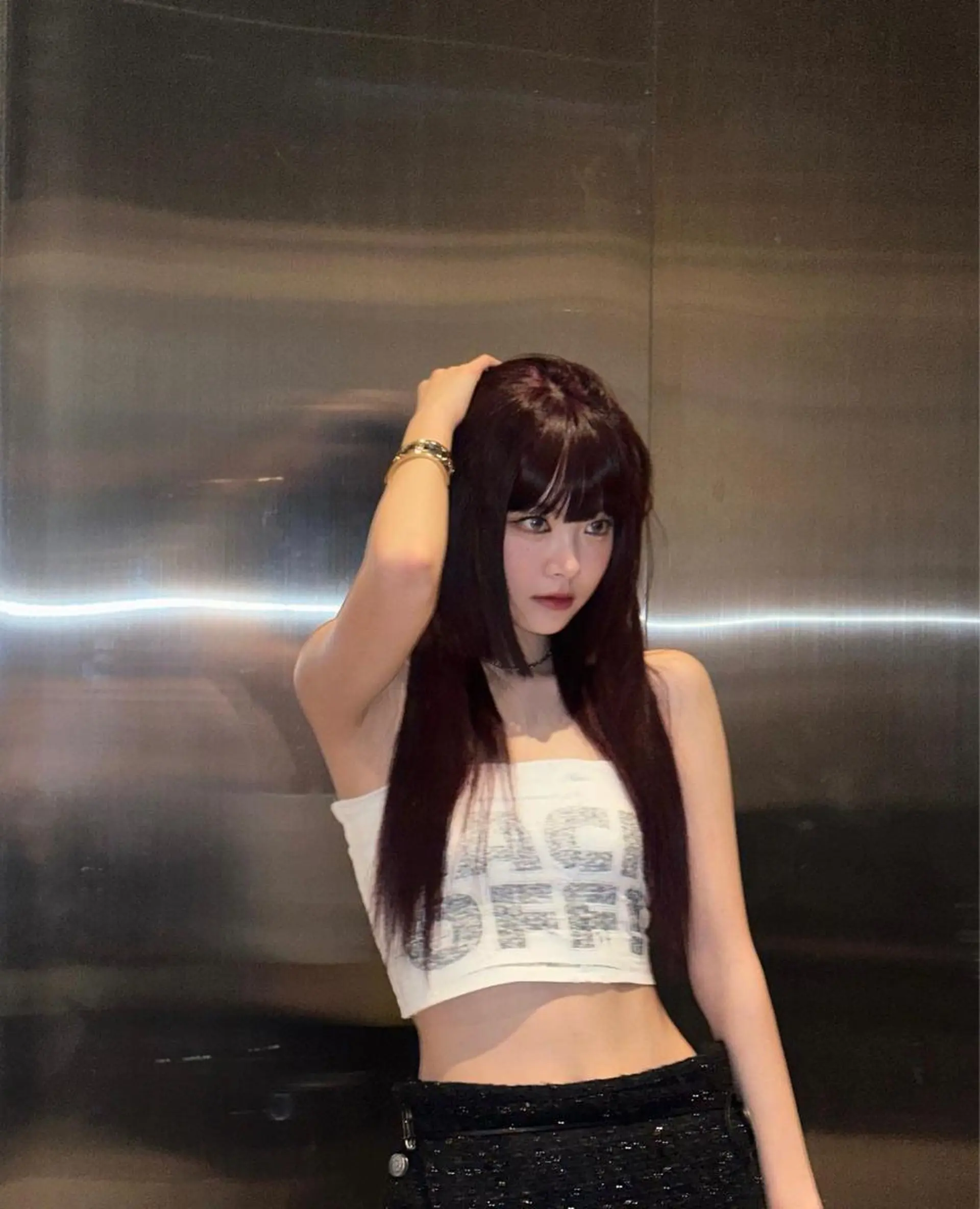 カラー ブリーチ ブリーチなしカラー ハイトーン♡ブリーチ ♡エクステ♡nanaのヘアスタイル