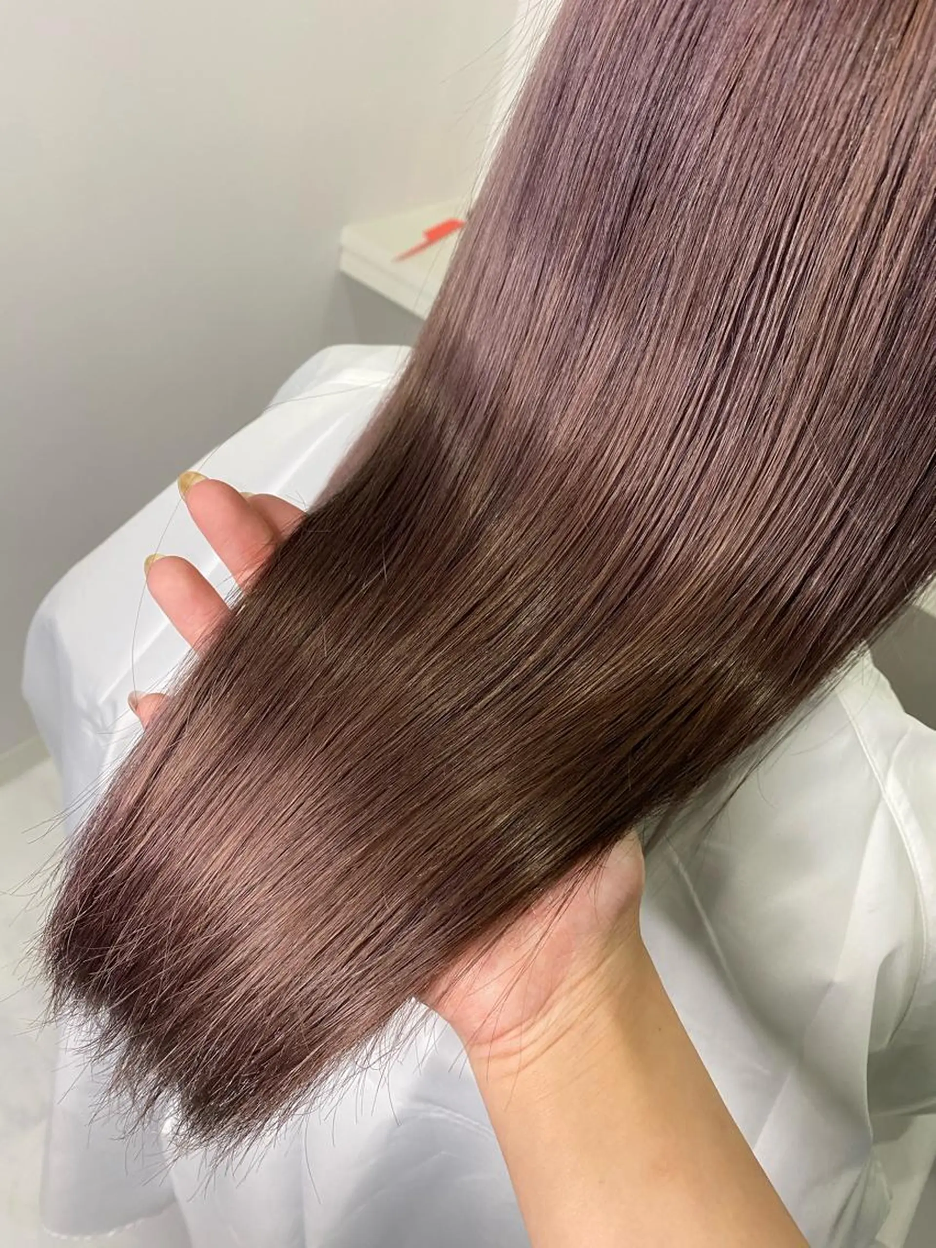 セミロング カラー アディクシーカラー ブリーチ パープルカラー カット ヘアカラー 髪質改善×矯正🫧 韓国ヘアasamiのヘアスタイル