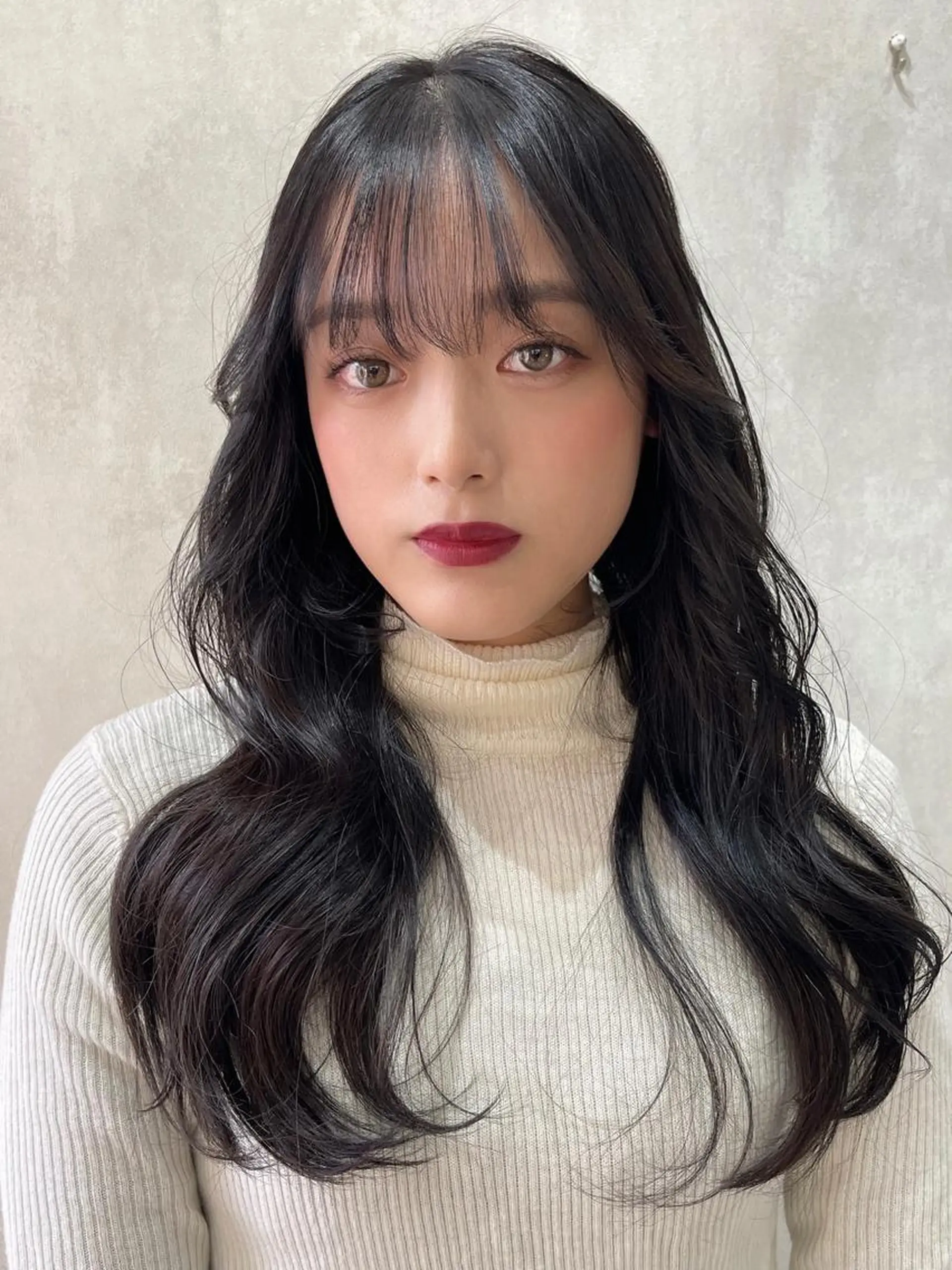 ロング 韓国風ヘア カット ヘアカラー パーマ レイヤー/韓国 ❤️髪質改善　芹奈のヘアスタイル