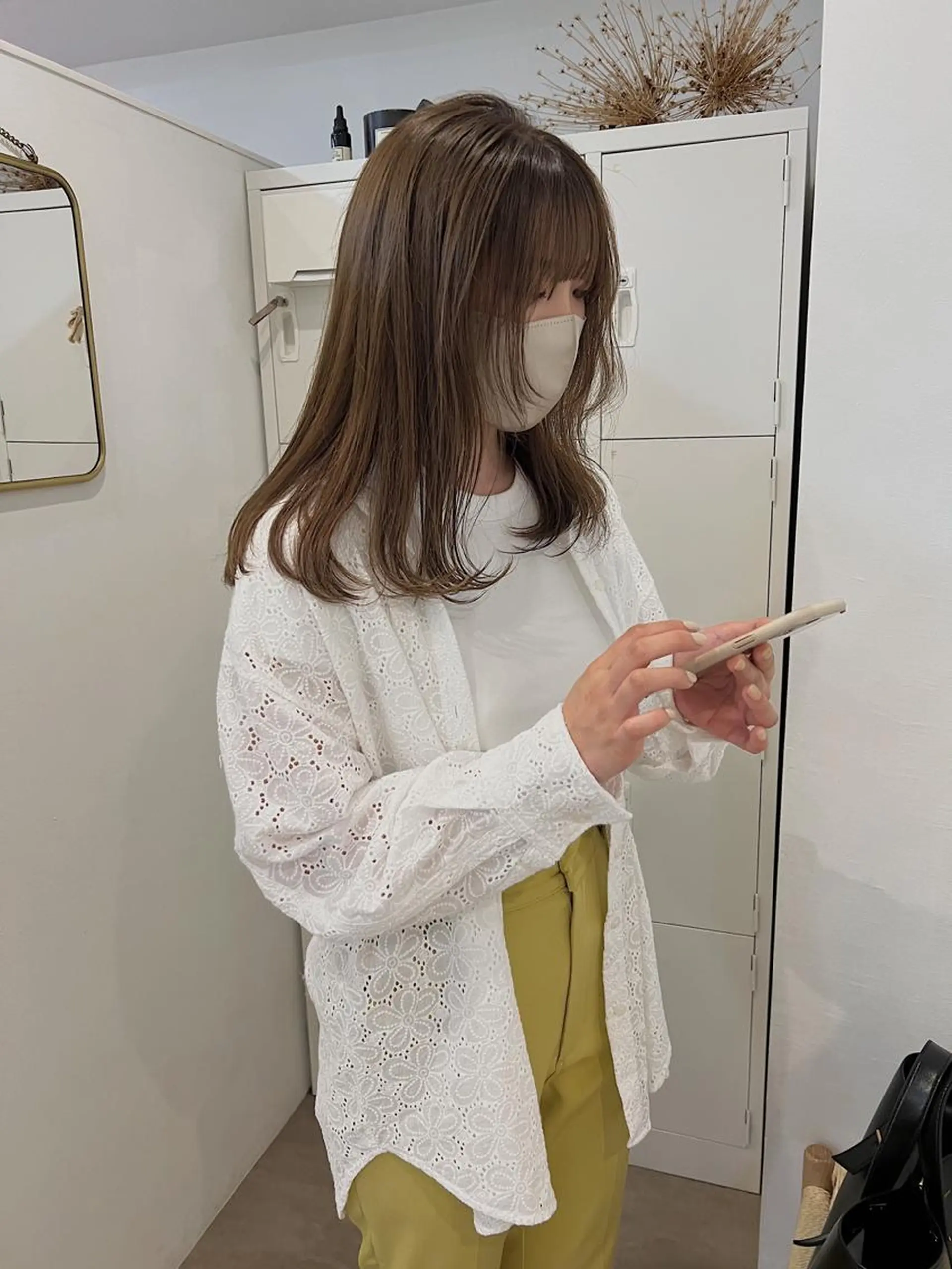 セミロング カラー ショート・ボブパーマ 指名No.1かけるのヘアスタイル