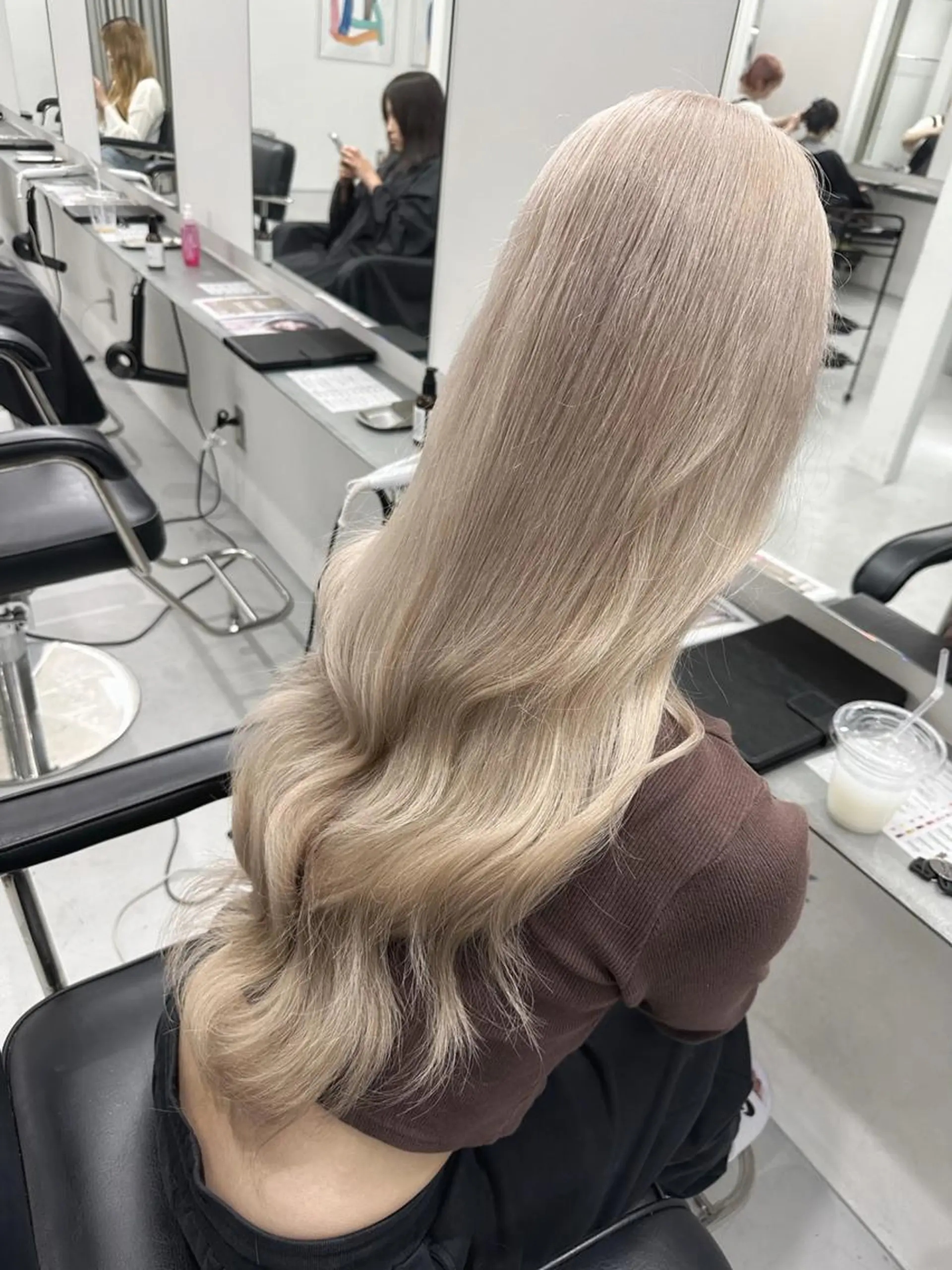 セミロング カット ヘアカラー トリートメント ベージュカラー/長岡 レイヤーカット/コウのヘアスタイル