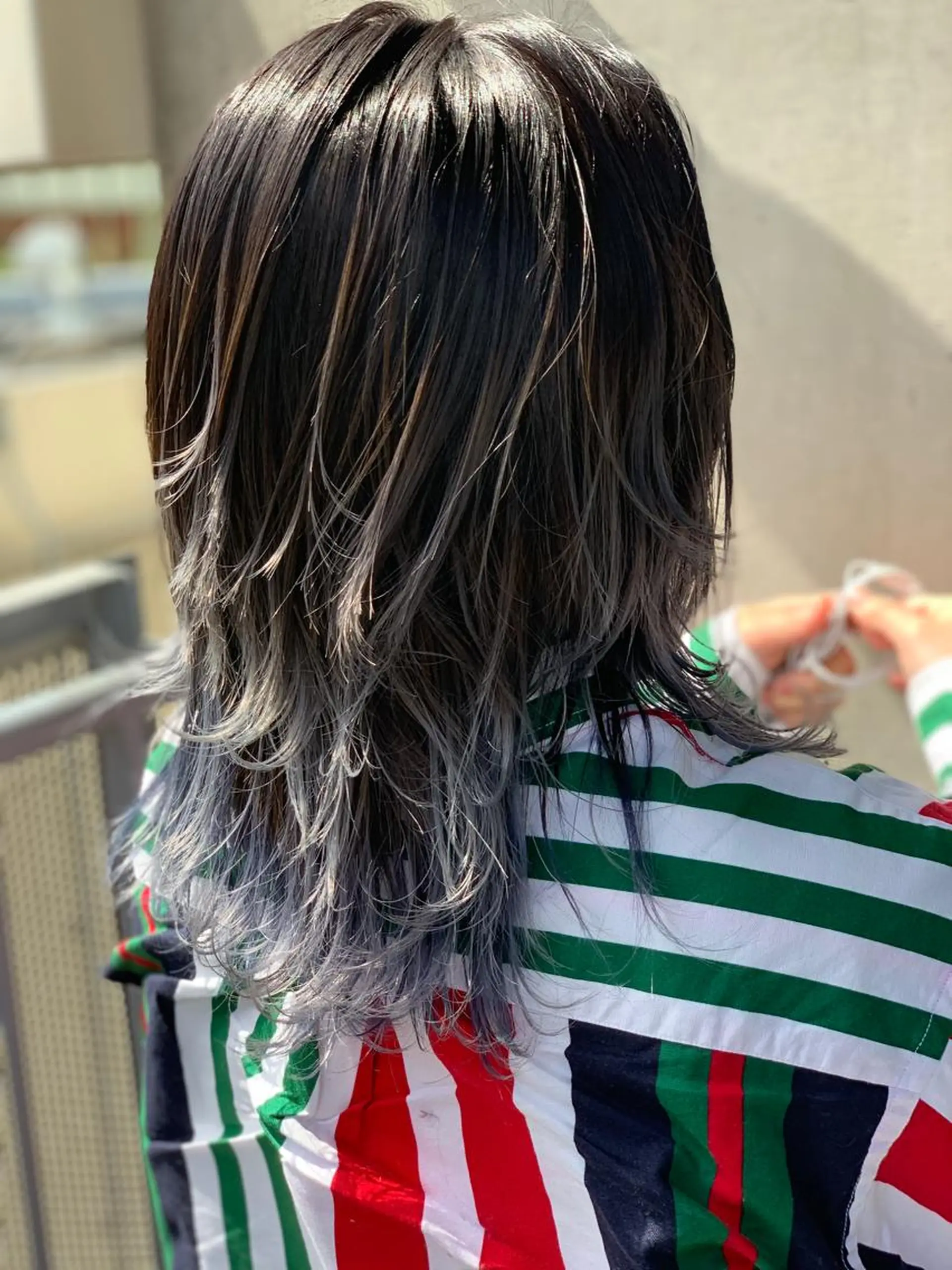 ミディアム カラー ブルーカラー ブルーグレー シルバー ハイトーンカラー🩵 耳ツボジュエリー/Aのその他イメージ