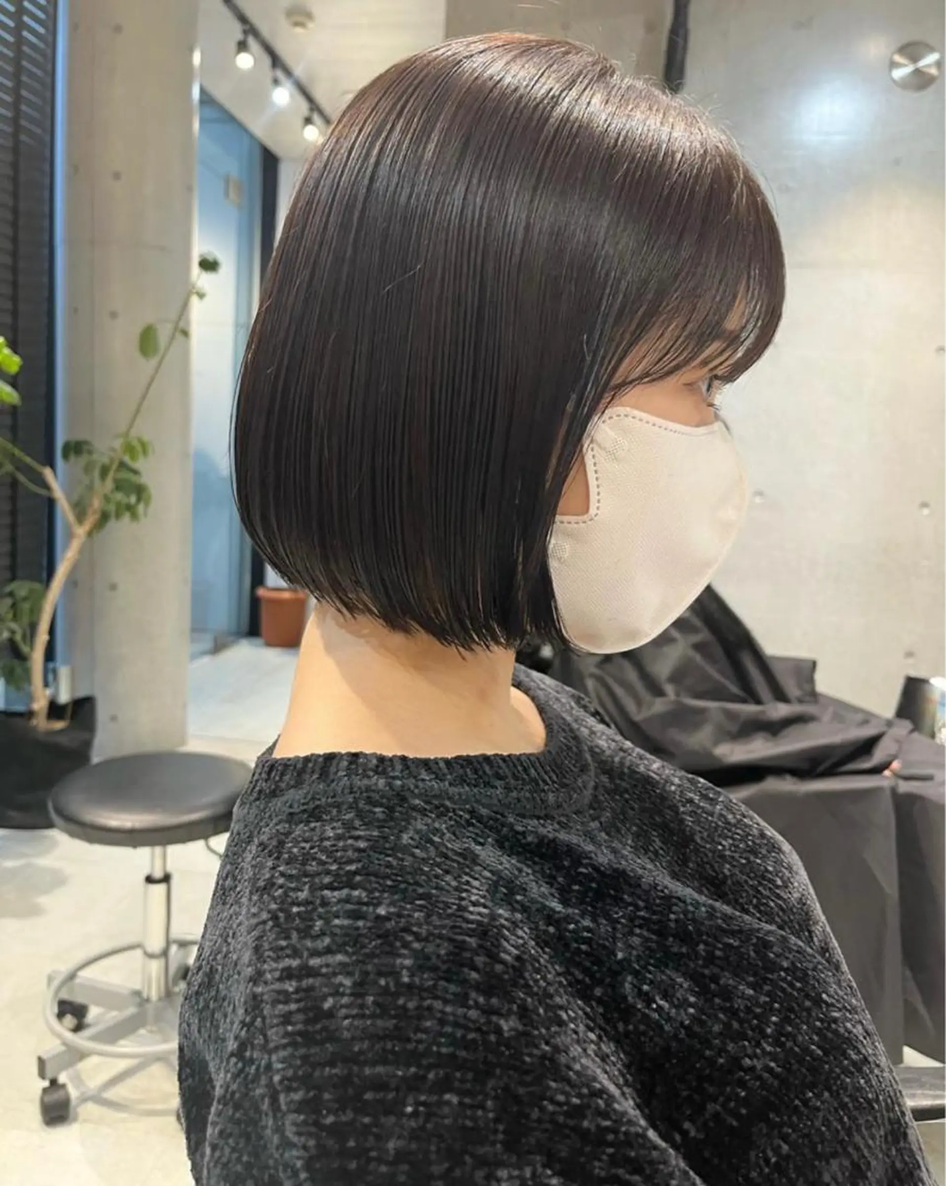 ミディアム カラー パーマ カット ヘアカラー トリートメント 透明感/オリーブ/ グレージュ/YUKAのヘアスタイル