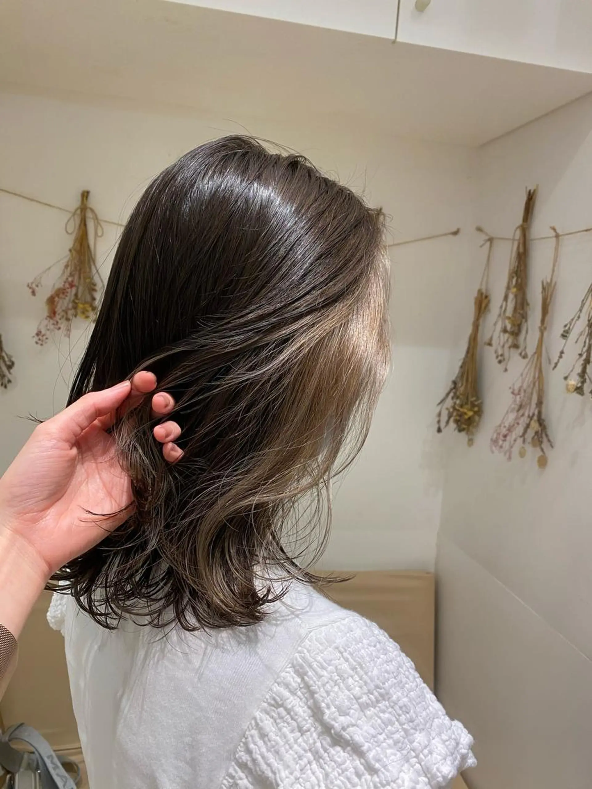 ミディアム カラー ダークグレー ダークグレージュ グレージュ シルバー シルバーグレージュ はだゆうき @hadadan08のヘアスタイル