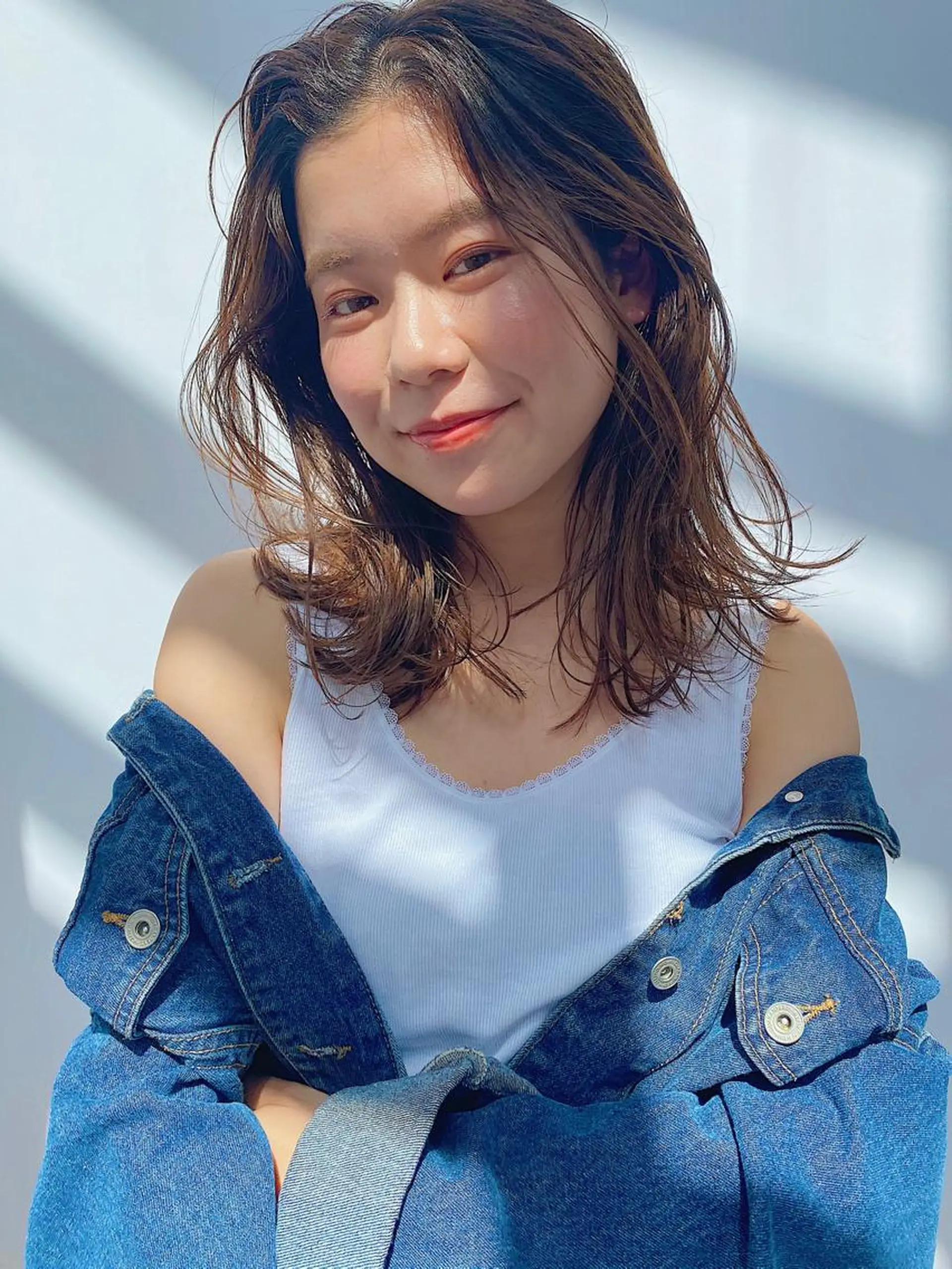 ミディアム レイヤーカット カット ヘアカラー momoka /ショート/ボブのヘアスタイル