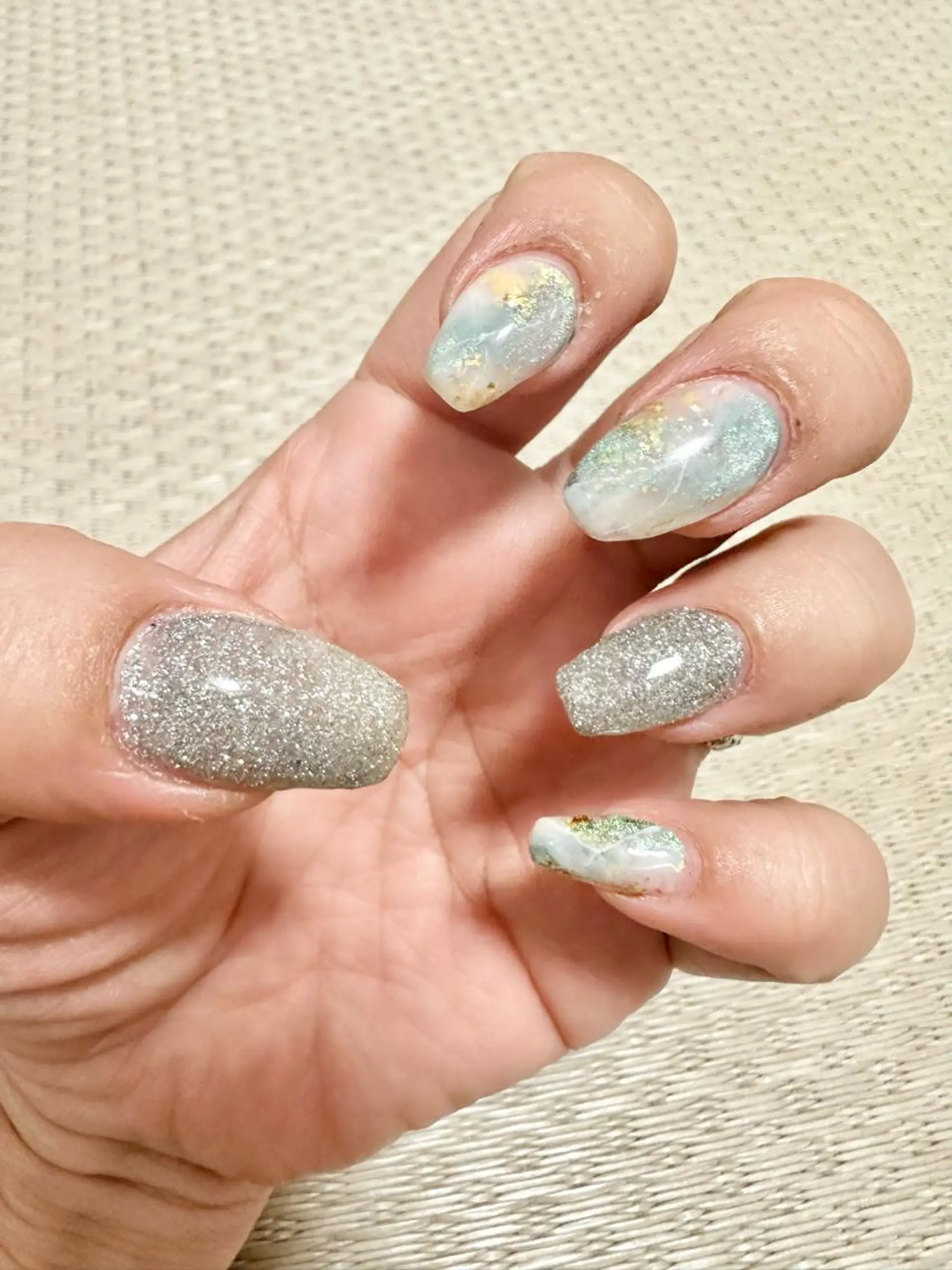 ネイル フラッシュネイル マグネットネイル 夏ネイル ハンドネイル abuuuuu nailsのネイルデザイン