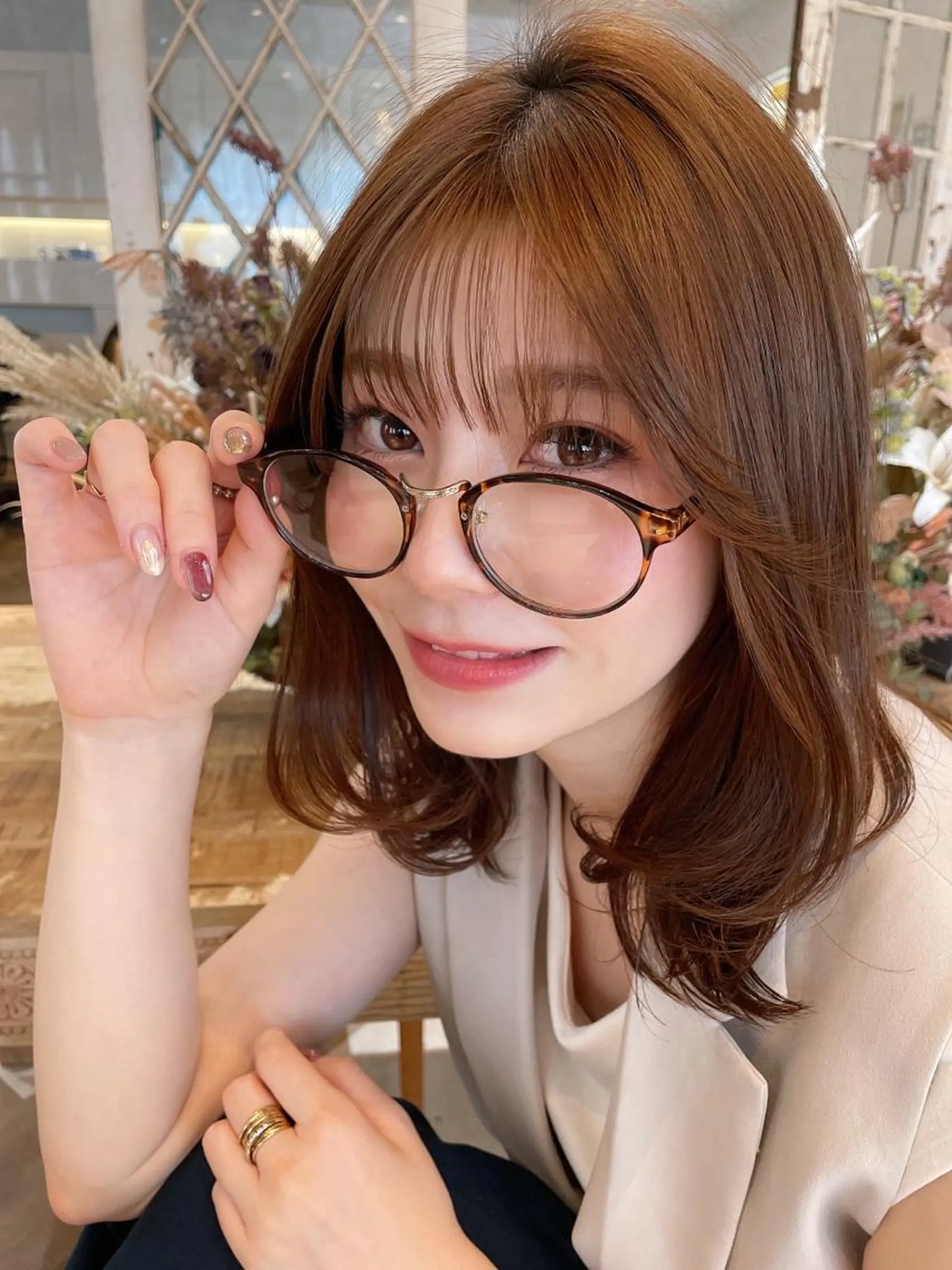 ミディアム カラー 似合わせカット ヘアカラー トリートメント 韓国ヘア/髪質改善 /Harunaのヘアスタイル