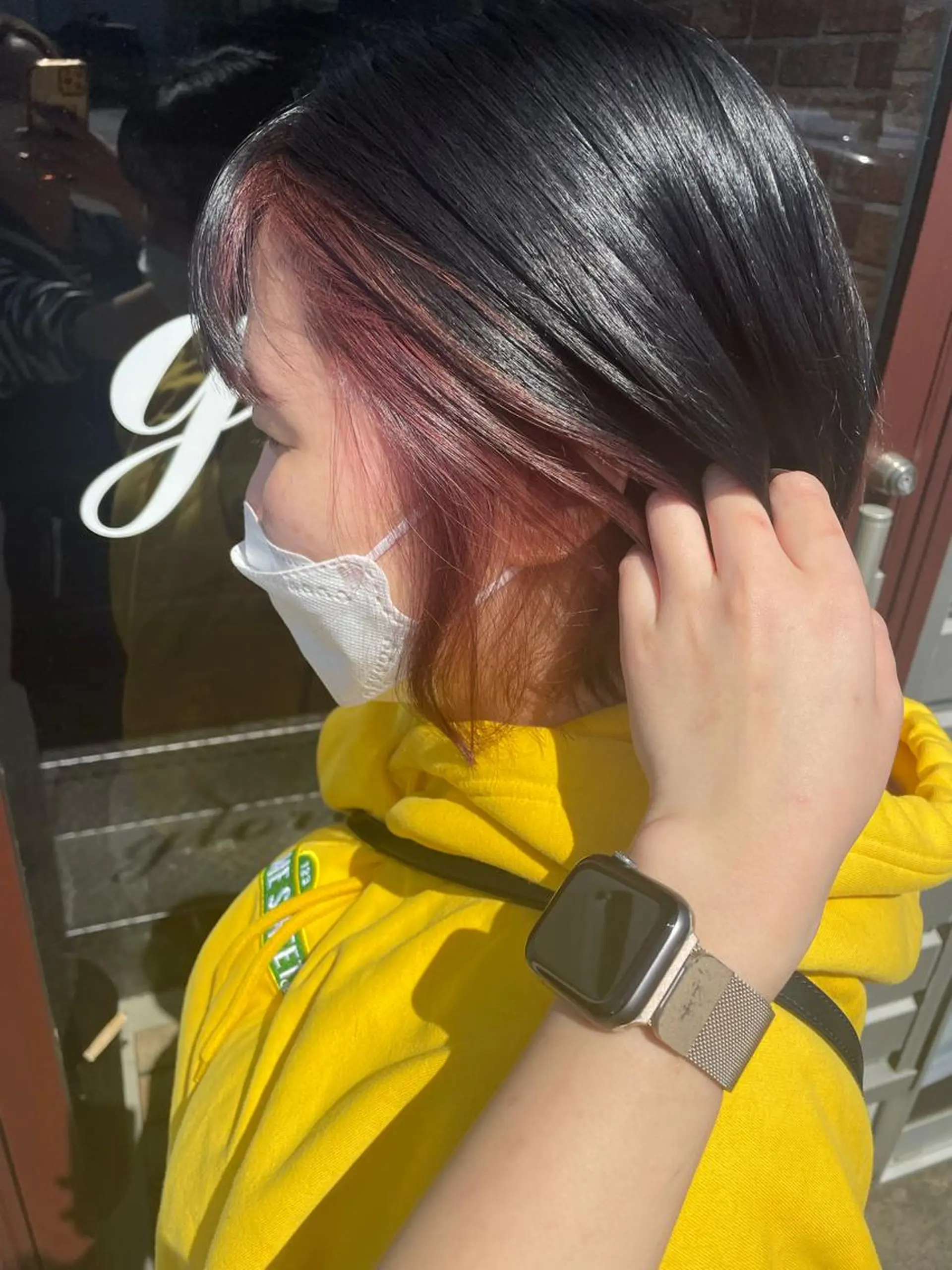 ショート カラー ブリーチ インナーカラー オレンジ ピンクカラー 坂元 瑠茄のその他イメージ