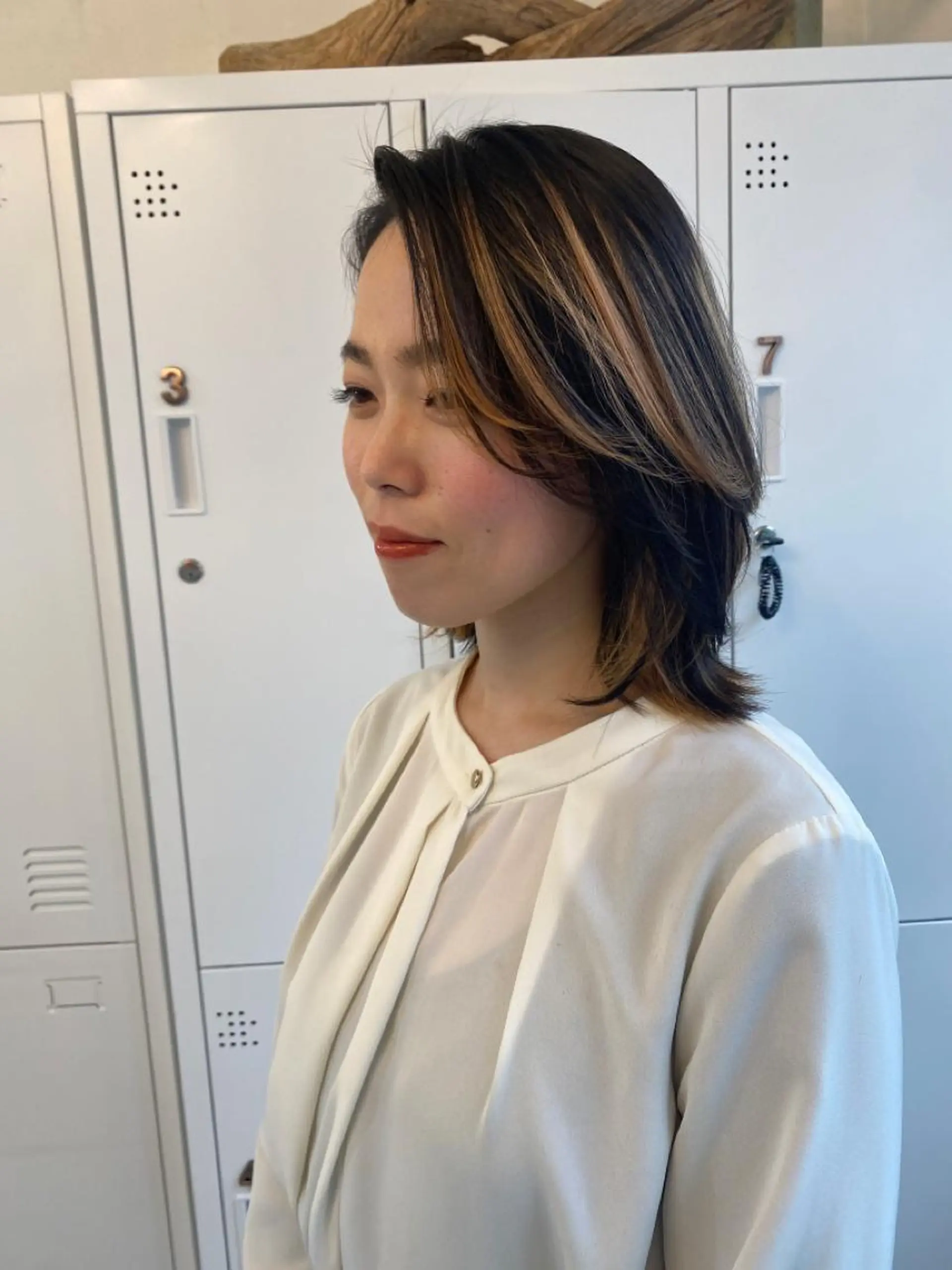 ミディアム カラー ヘアアレンジ ボブレイヤー ボブ 顔周りカット レイヤーカット カット ヘアカラー ナカジ🌸ロブ/ボブ /前髪🌸のヘアスタイル