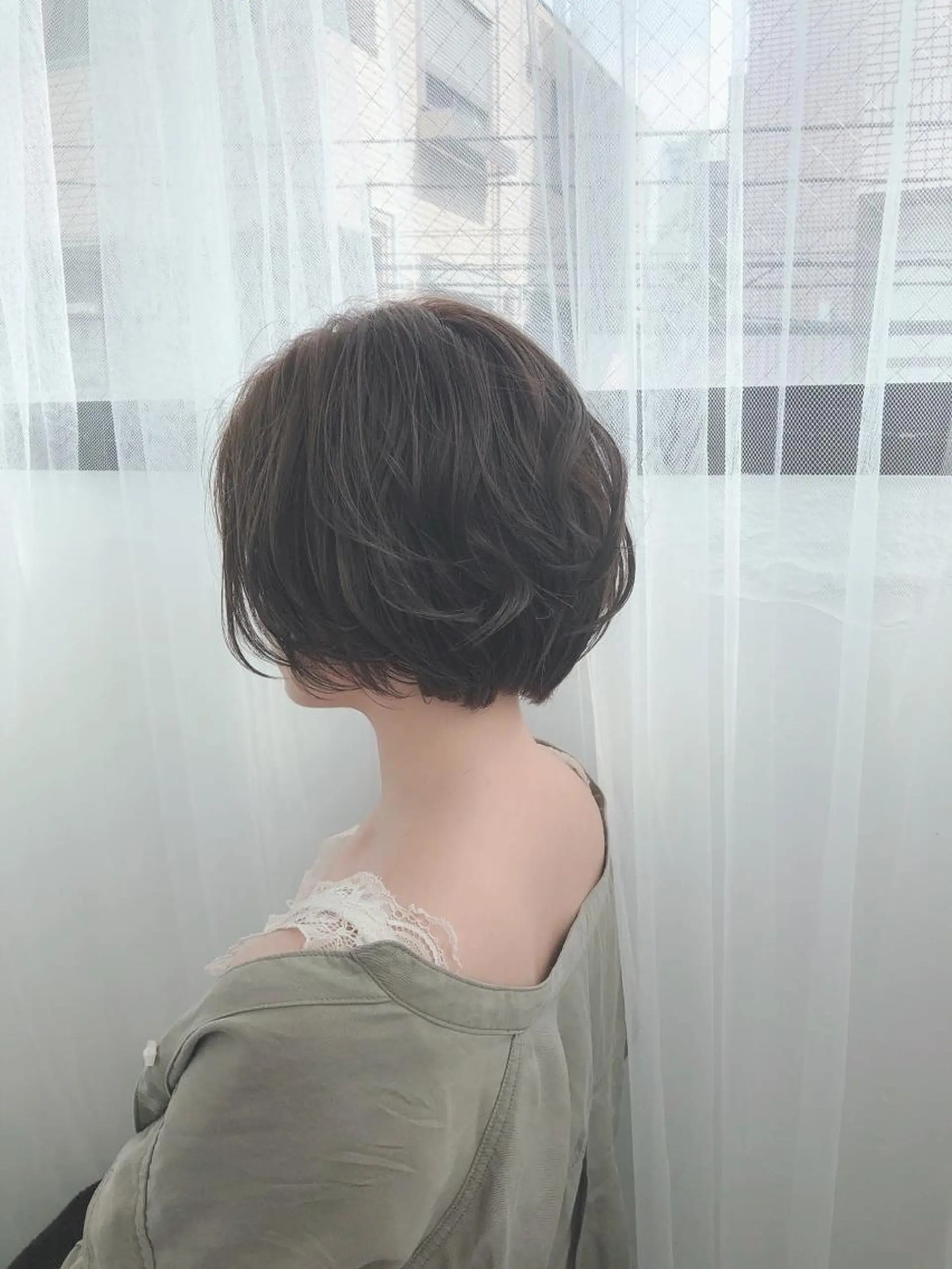 ショート カラー パーマ 美髪矯正 Rioのヘアスタイル