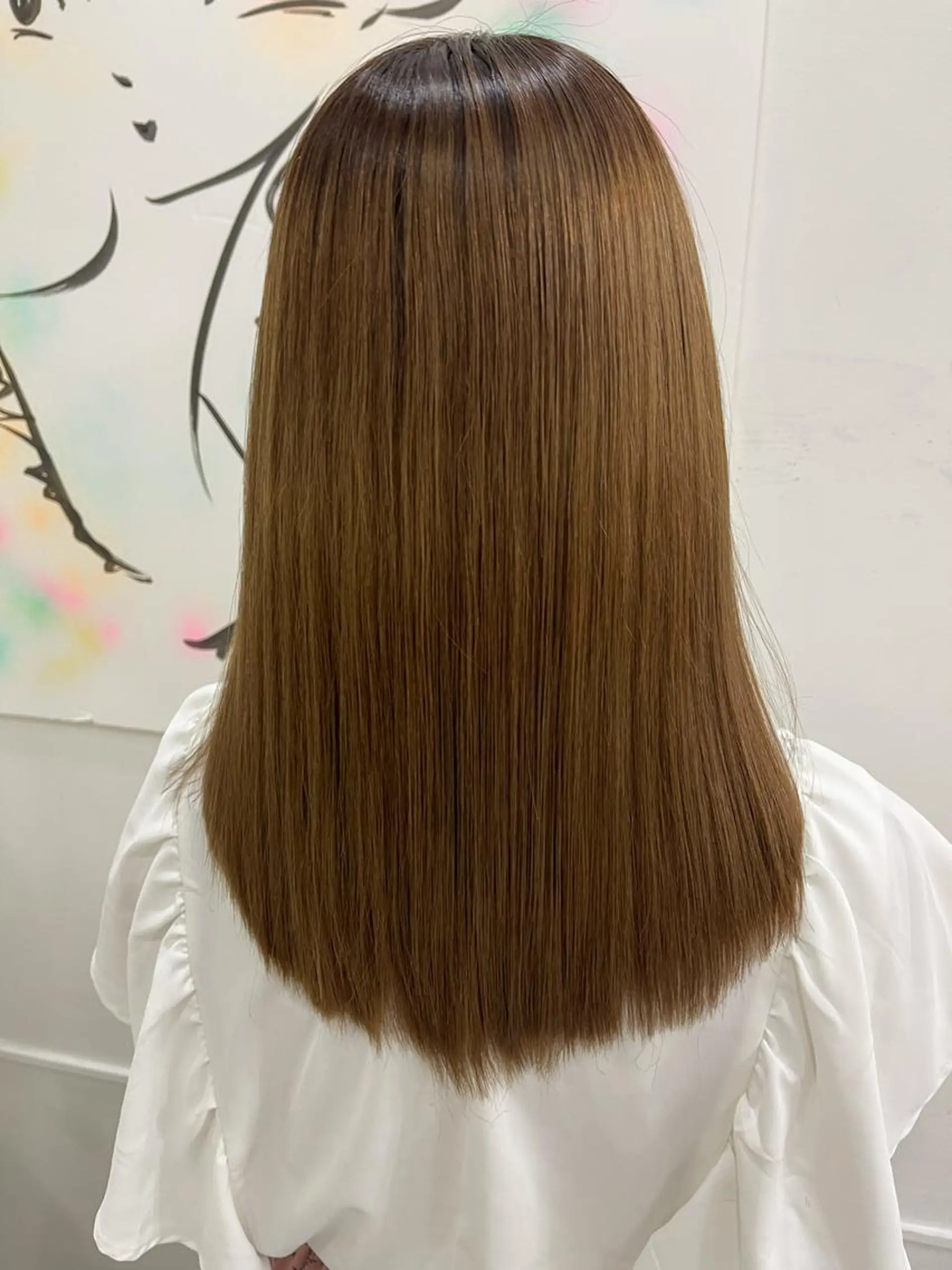 セミロング パーマ カット 縮毛矯正 トリートメント 髪質改善/縮毛矯正 /ブリーチ矯正/岡部のヘアスタイル