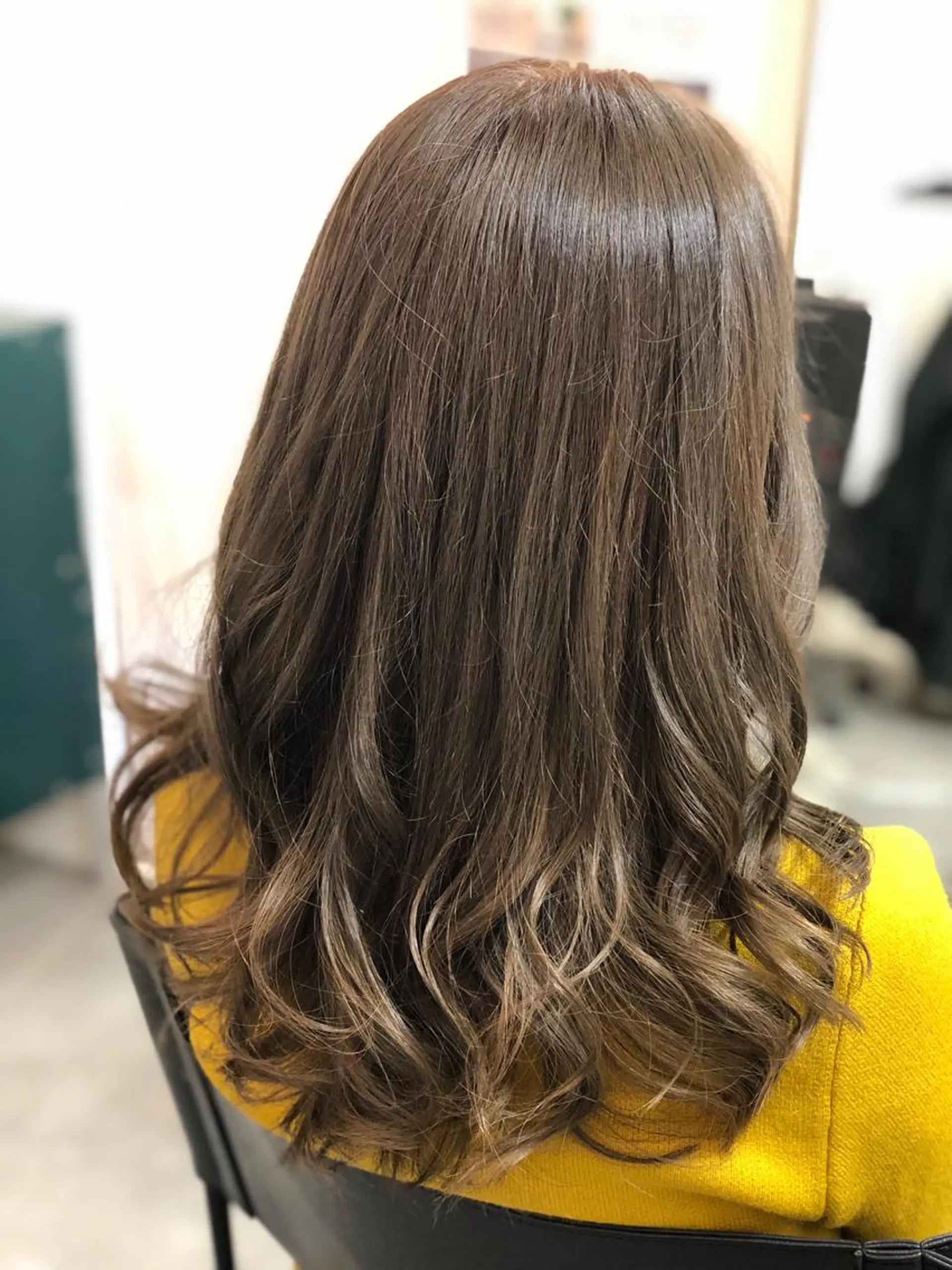 ロング カラー バレイヤージュ ダブルカラー レイヤーカット 髪質改善　ナカゾノ タケシのヘアスタイル