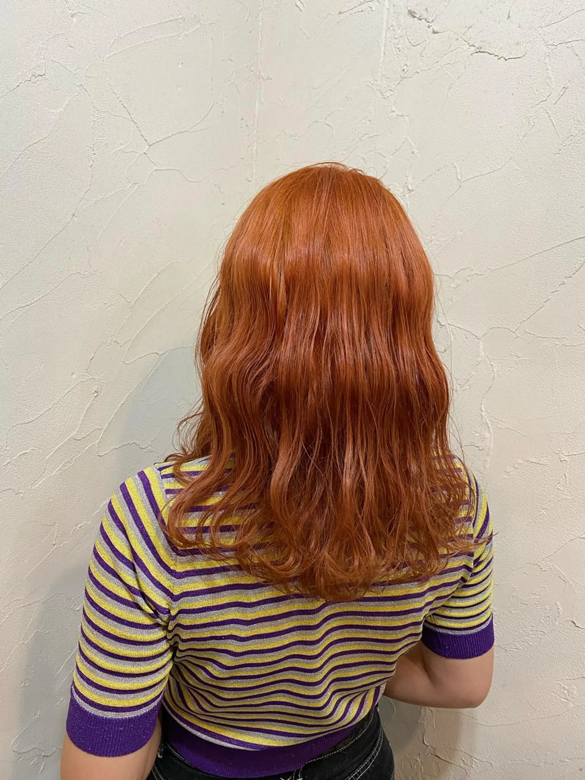 セミロング カラー オレンジ 🍇おぐら めぐみ🍇のヘアスタイル