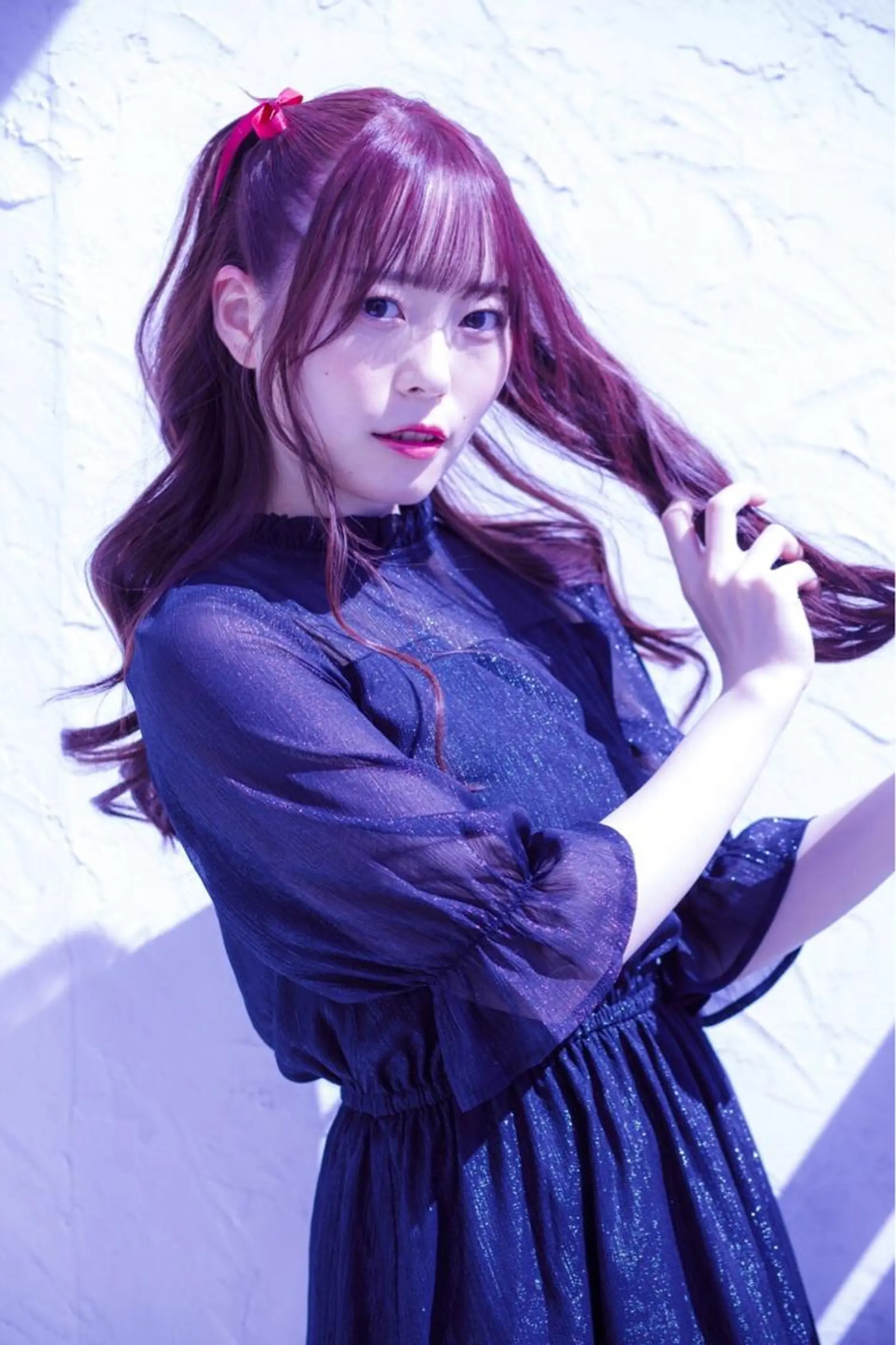 ロング カラー ヘアアレンジ ツインテール ラベンダーカラー ラベンダーピンク ピンクカラー CORE blanc所属・COREblanc ゆきの／表参道 原宿のヘアスタイル