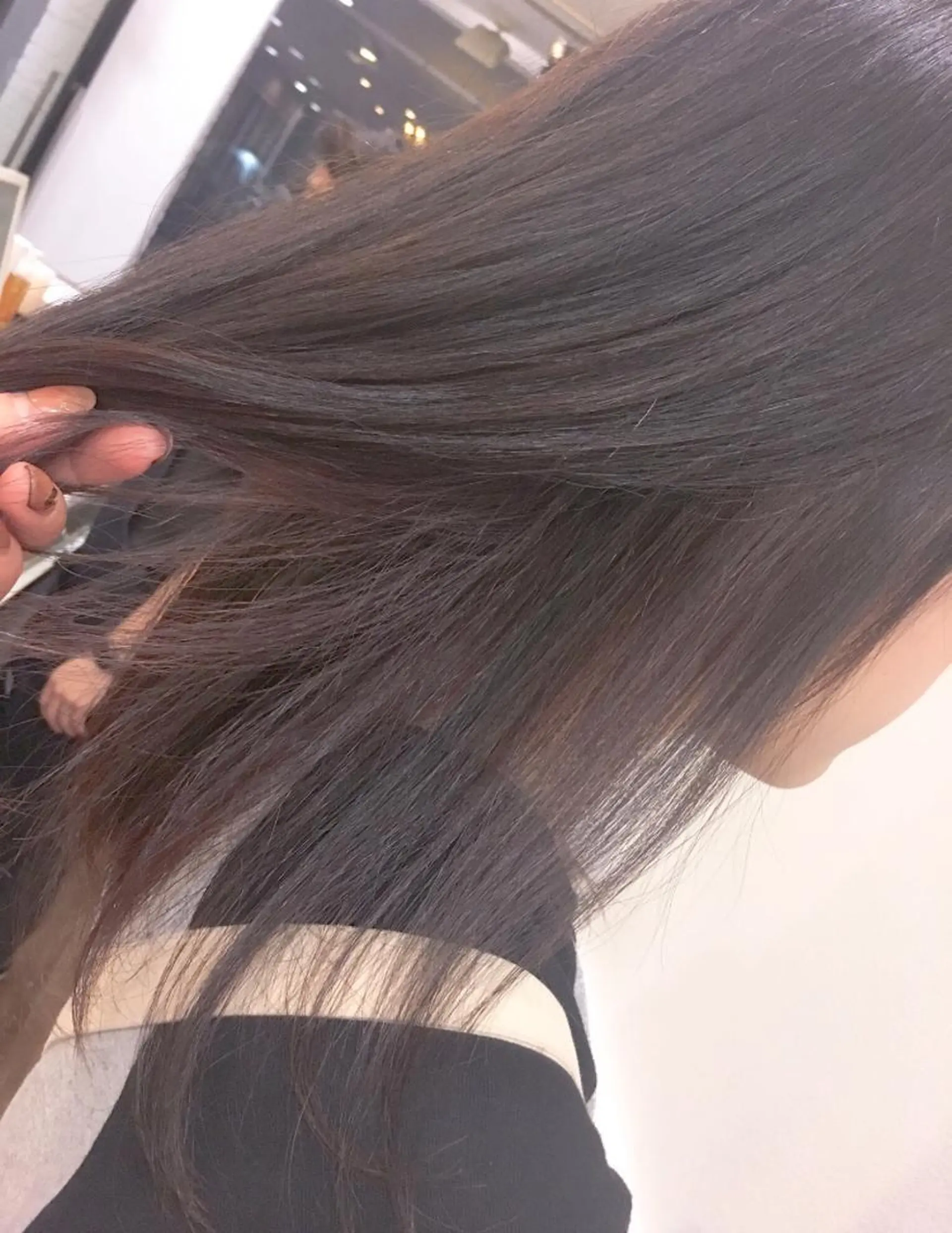 ミディアム カラー ピンクカラー バイオレットカラー バイオレットピンク 新井 友菜のヘアスタイル