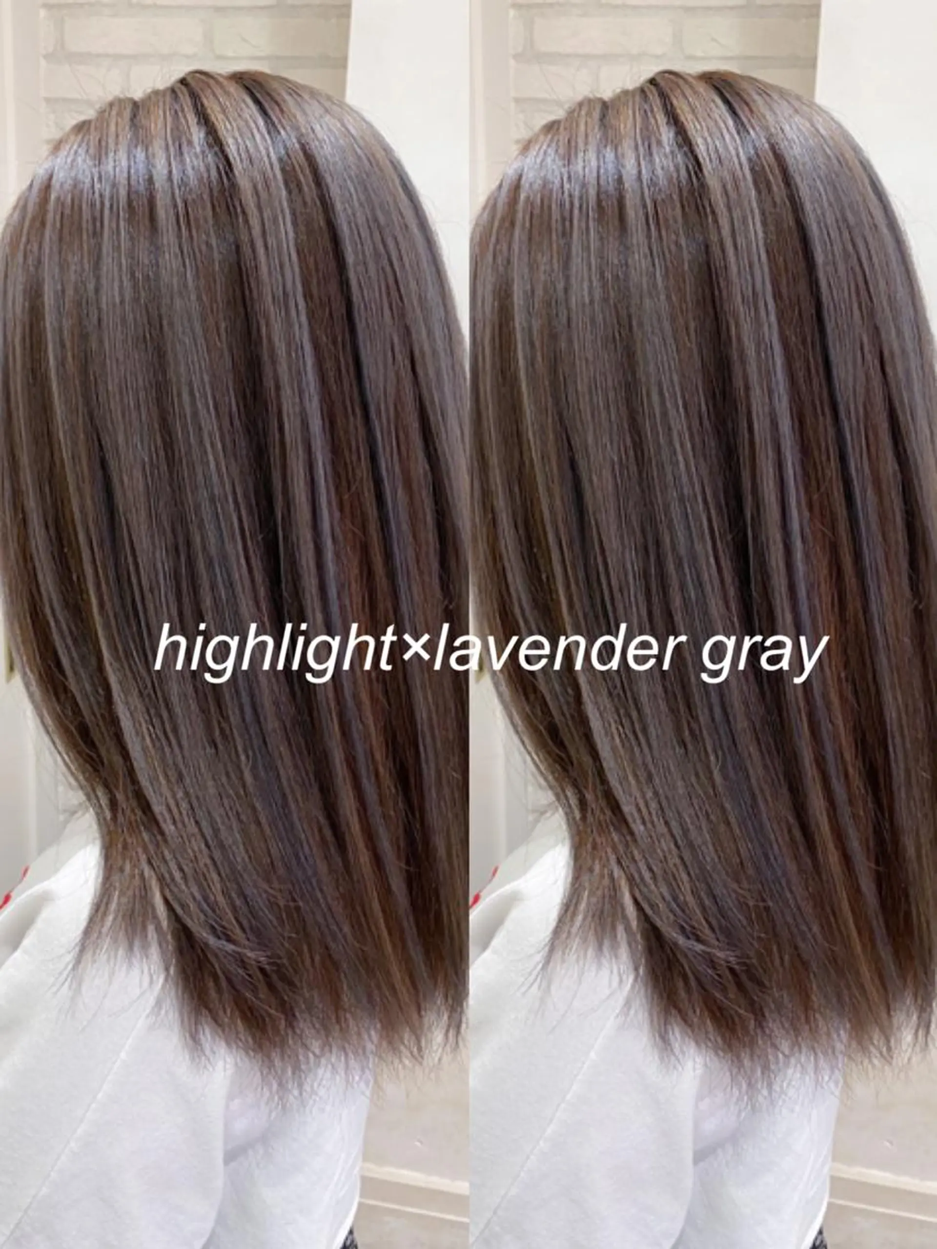 ミディアム カラー ブリーチ ハイライトカラー ハイライト 横浜🍒ルーツカラー エクステ／RIEのヘアスタイル