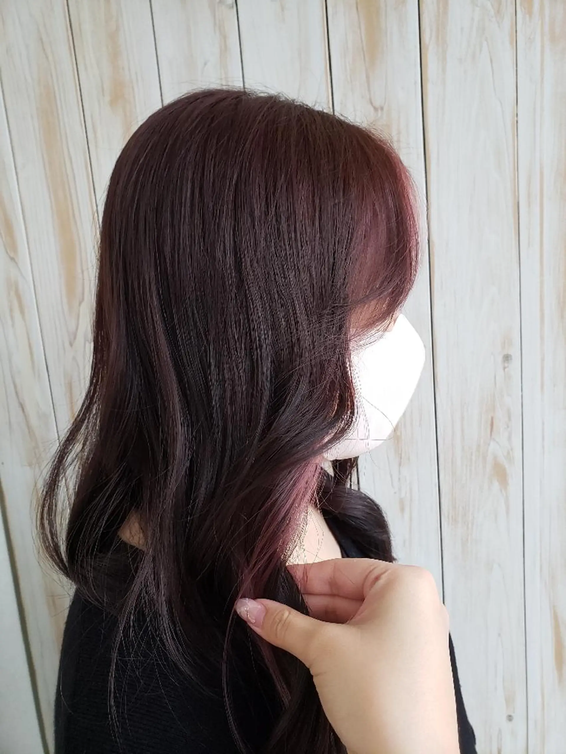 ロング カラー ブリーチ ラベンダーカラー ピンクカラー ピンクラベンダー カット ヘアカラー トリートメント 福島 優花のヘアスタイル