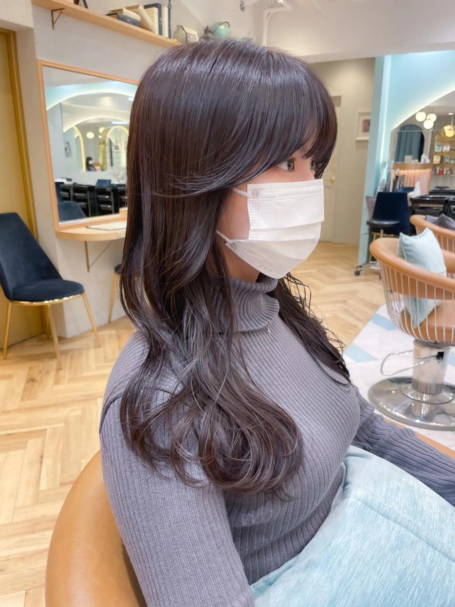 ロング カット ヘアカラー トリートメント 産休中2026.4月 復帰予定/野崎華代のヘアスタイル