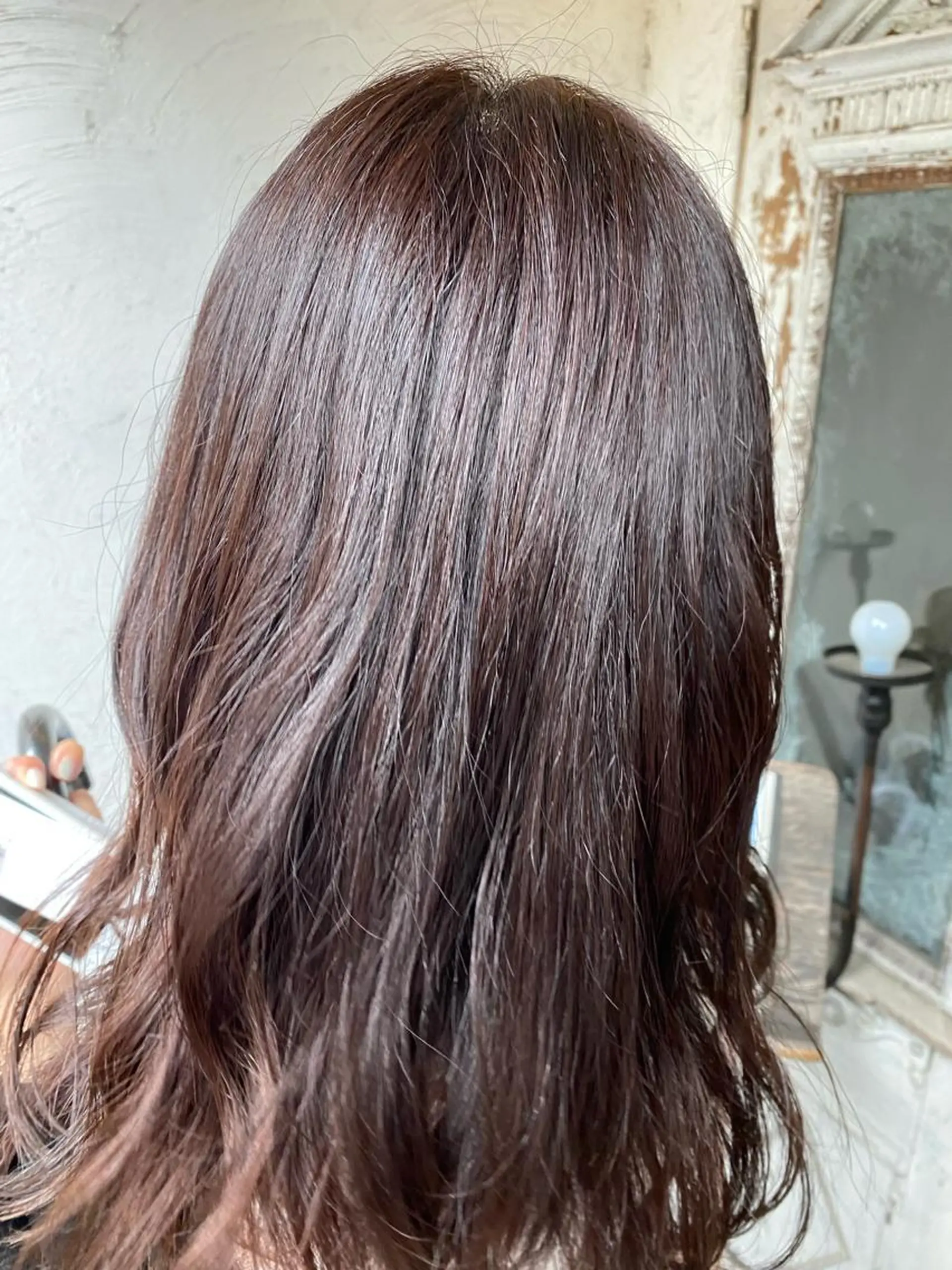 ミディアム カラー ブラウンカラー レッドカラー レッドブラウン お任せヘア☘️☘️ 及川渚のヘアスタイル