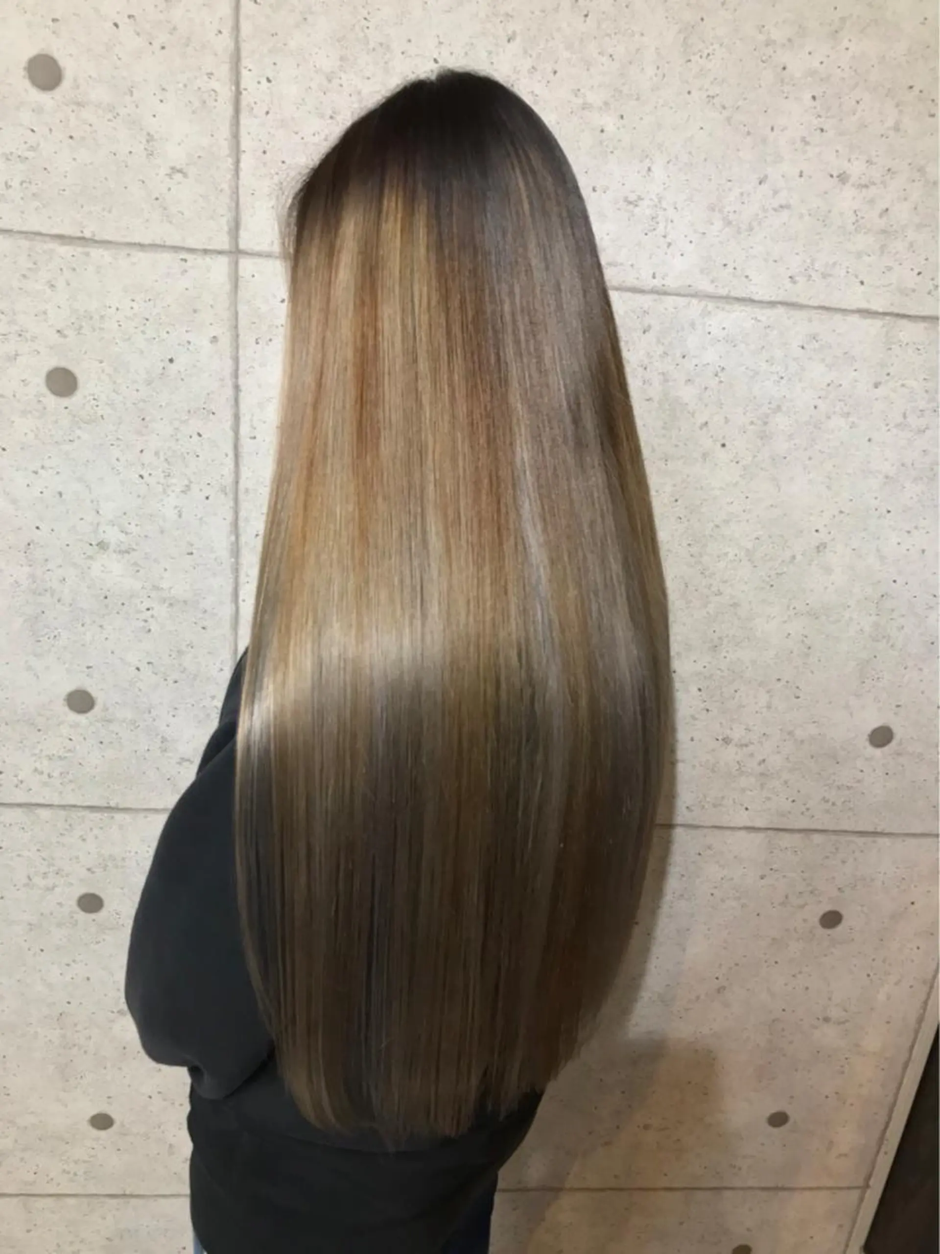 ロング カット 縮毛矯正 トリートメント 羽田 hadaのヘアスタイル