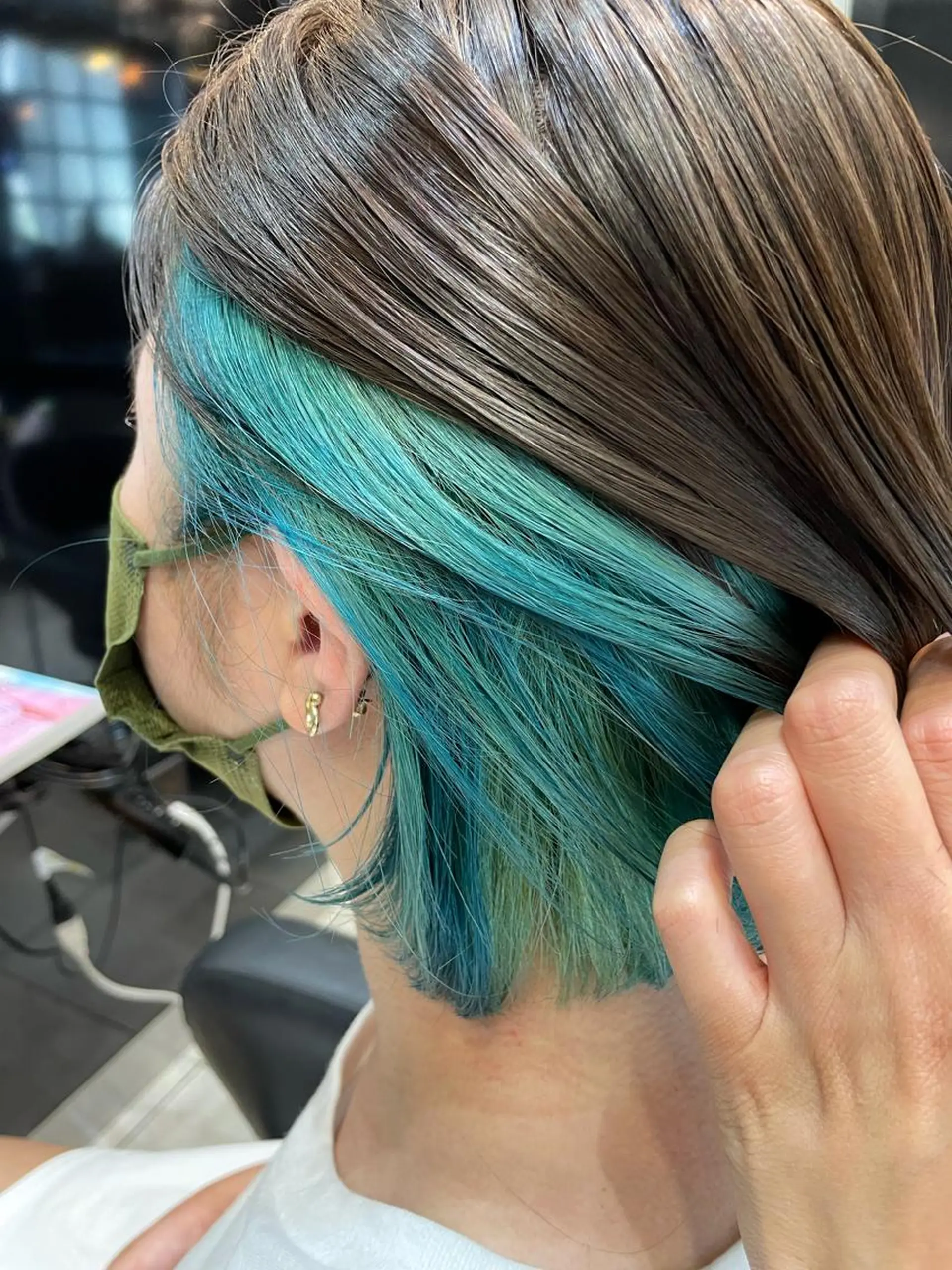 ミディアム カラー アッシュ オリーブアッシュ 女性リピ90%🍨 🩷佐藤みずきのヘアスタイル