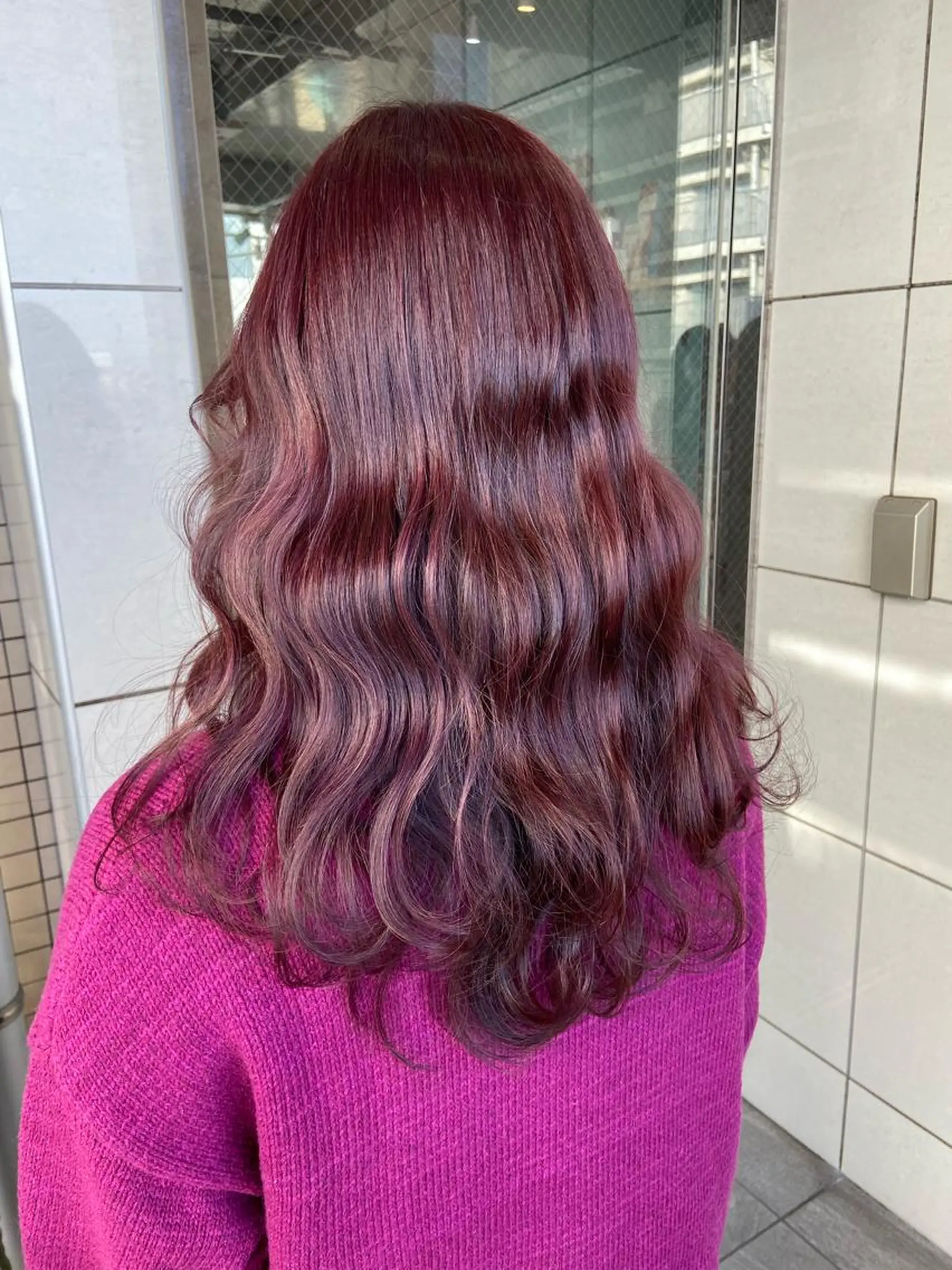 ロング カラー ブラウンカラー ピンクカラー ピンクブラウン ヘアカラー トリートメント 🧸プルエクステ❤︎ ネイルKAO🧸のヘアスタイル