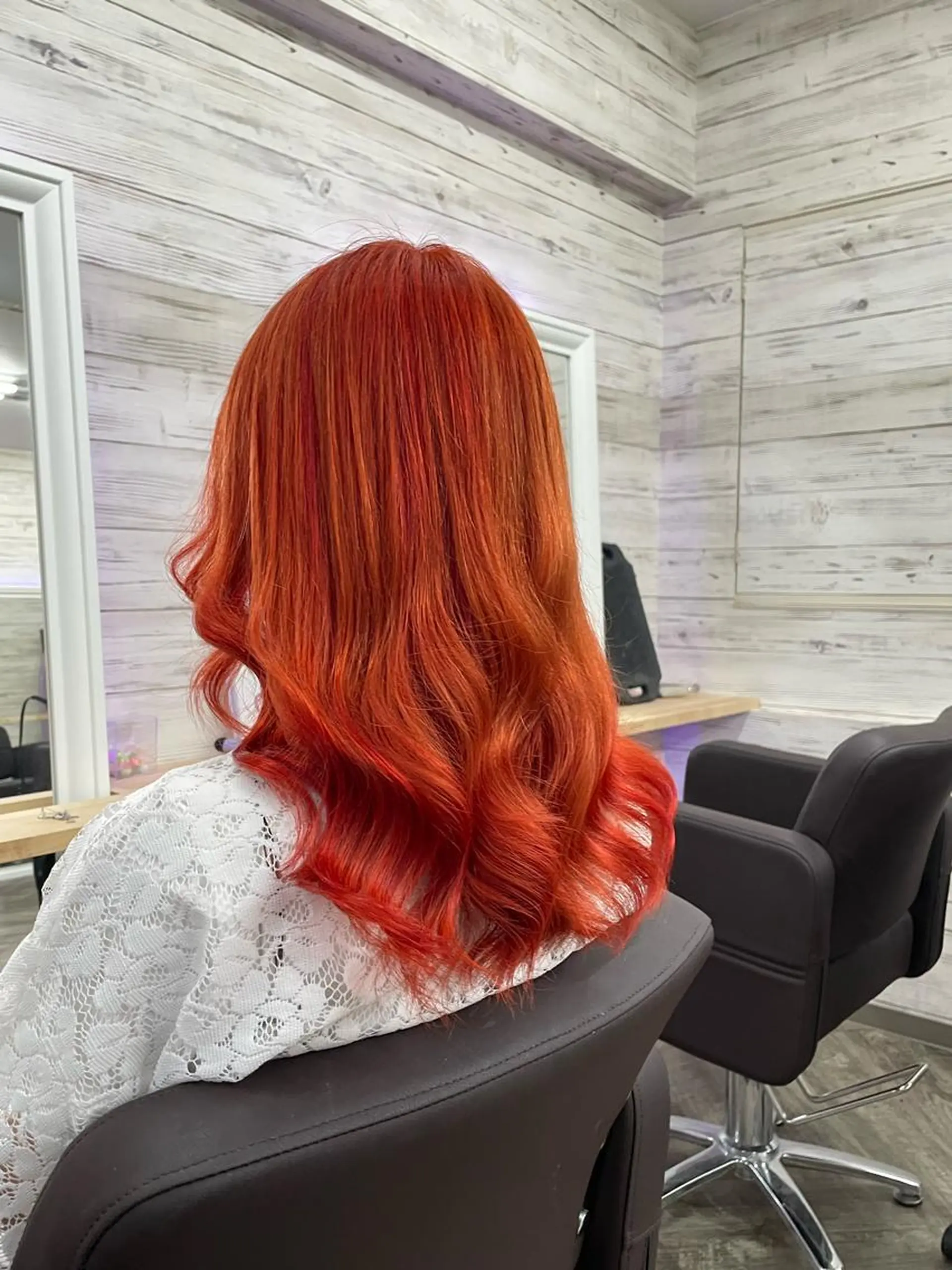 カラー オレンジ 北沢 隆のヘアスタイル