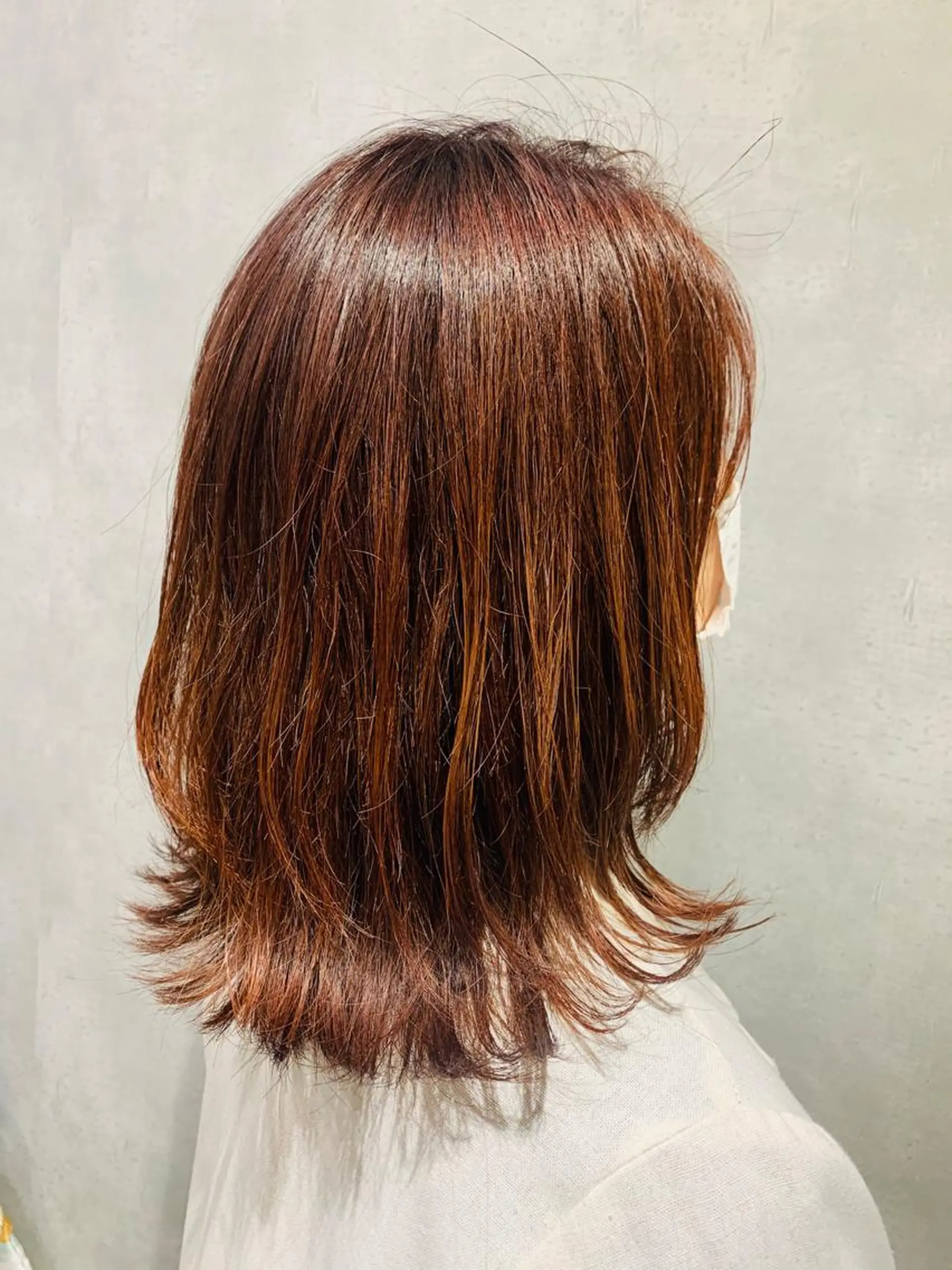 ミディアム カラー エンドウ　ミノリ🤎 /半個室/レイヤーのヘアスタイル