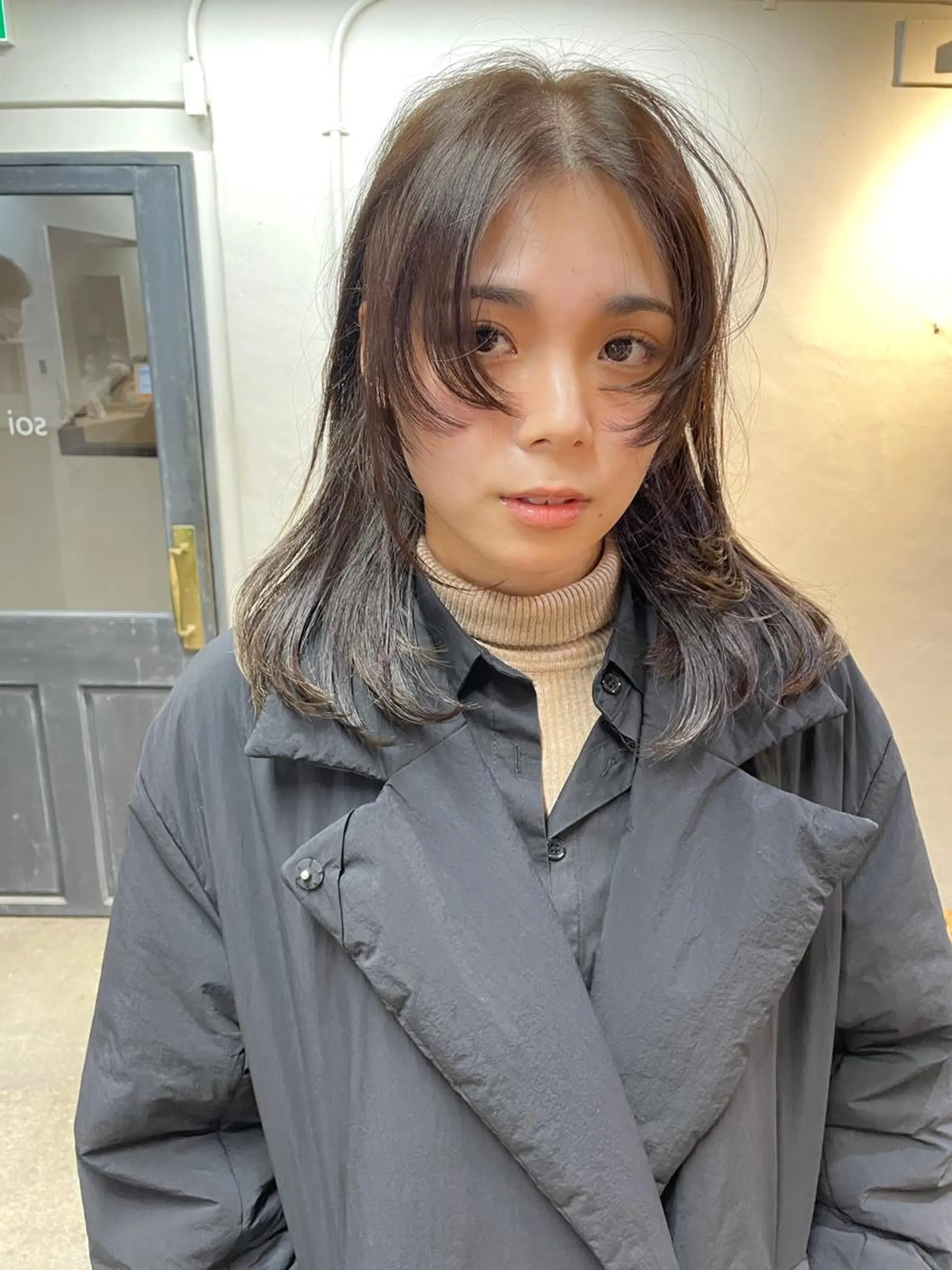 ミディアム カラー ヘアアレンジ 丸山渉/パーマ エフェクトブリーチのヘアスタイル