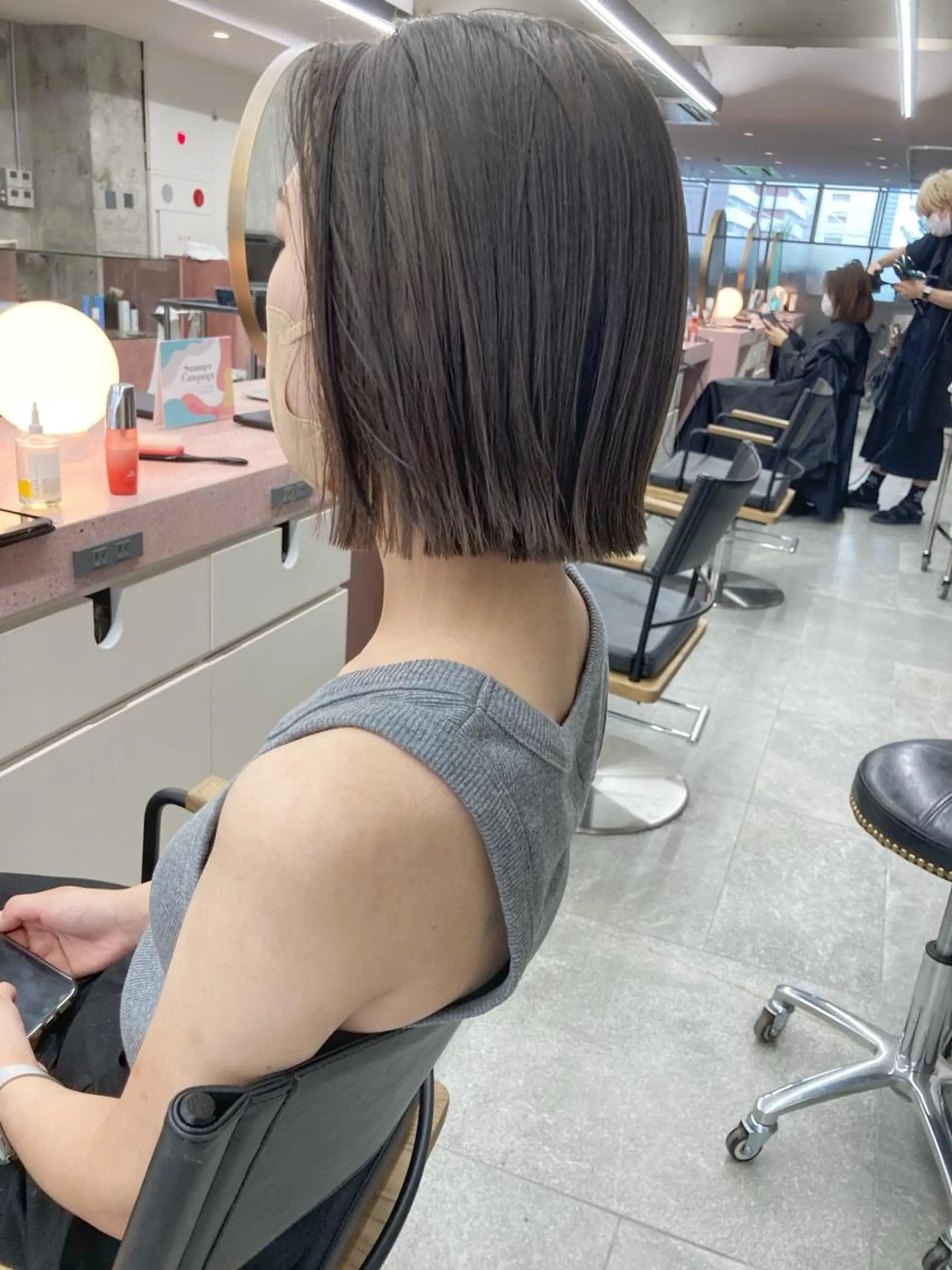 ミディアム カラー 透明感カラー ヘアカラー 小木曽智美 /ボブ/ショートのヘアスタイル