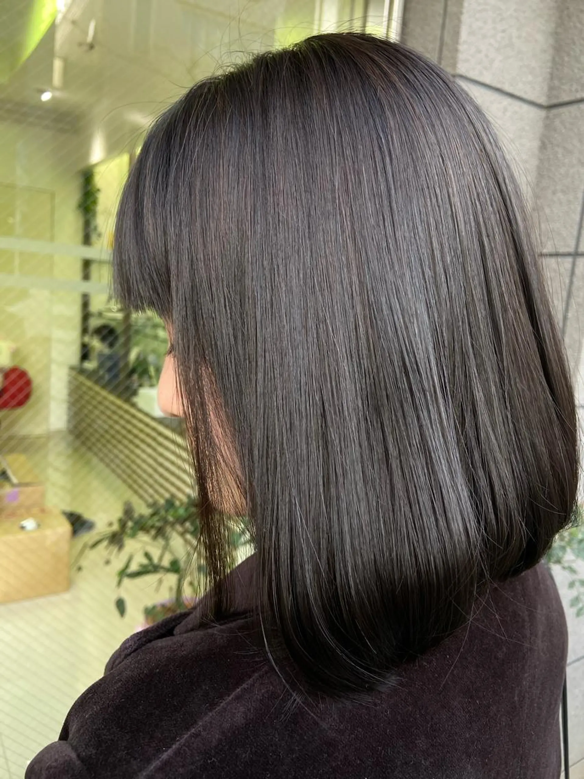 ミディアム カラー 黒髪 ナチュラルブラック 🪽似合わせカラー RENA.🪽🩶のヘアスタイル