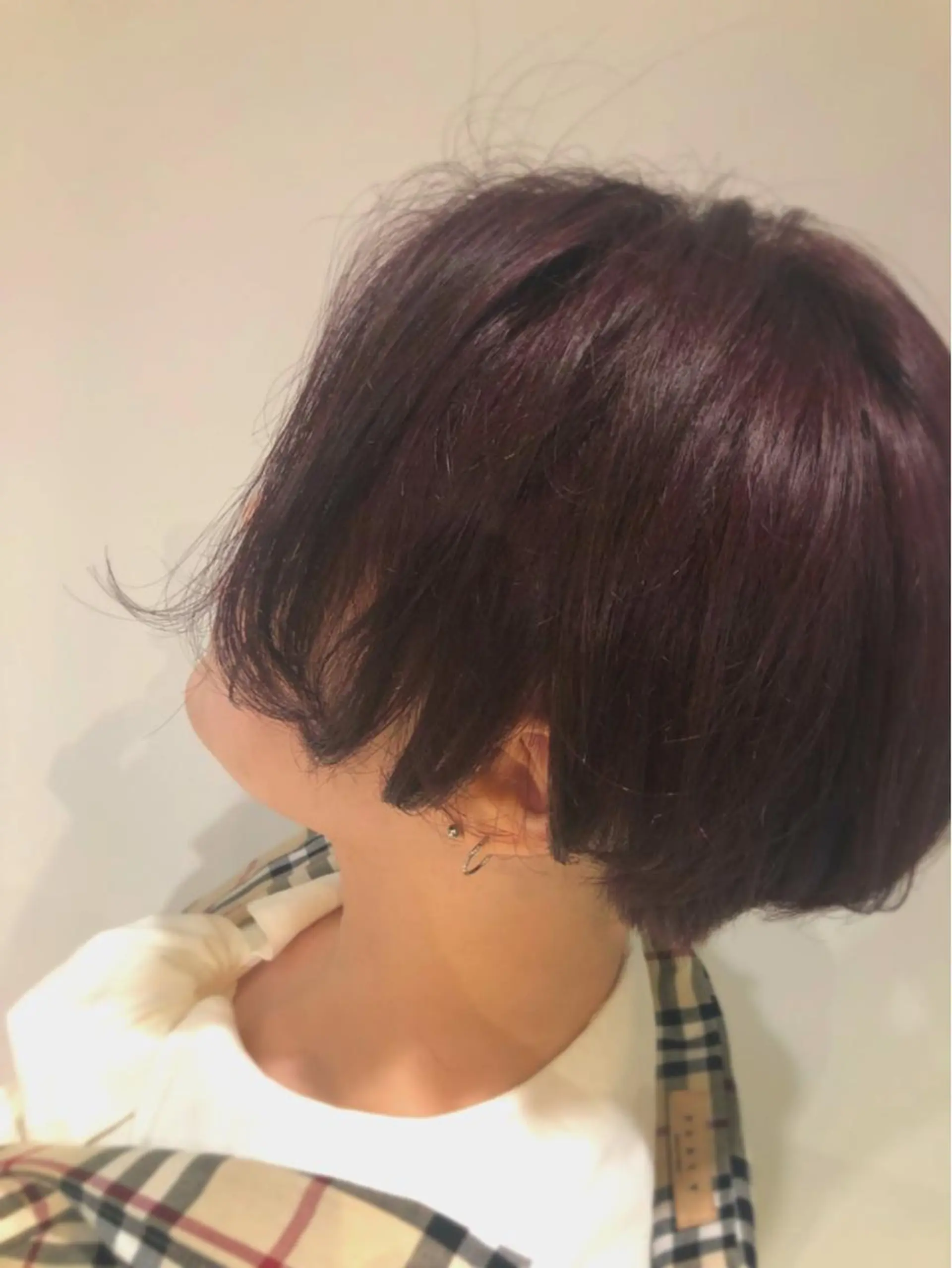 ショート カラー ピンクカラー バイオレットカラー カット ヘアカラー トリートメント scene.池袋所属・scene. haraのヘアスタイル