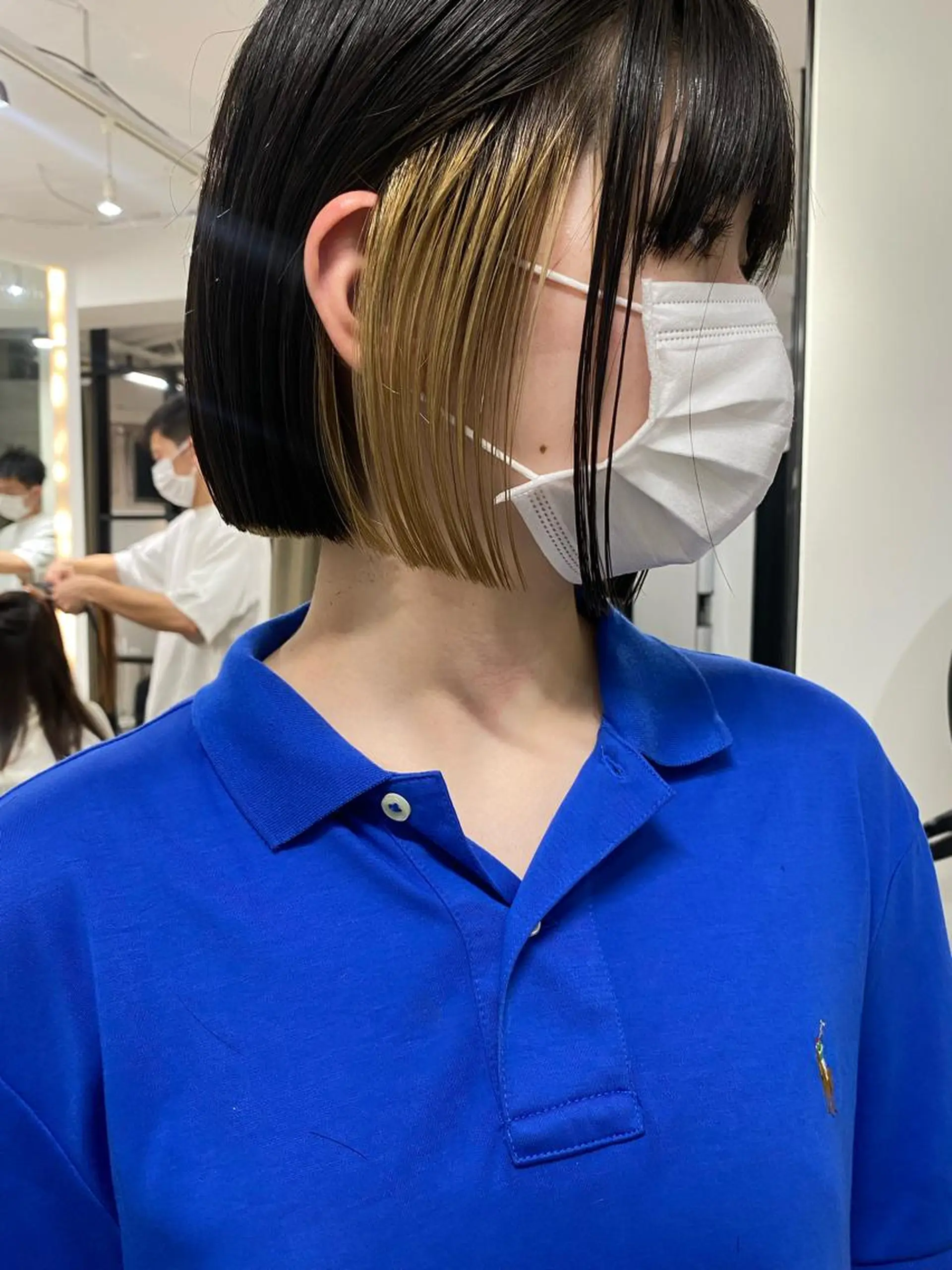 ショート カラー センターパート/ 暖色カラーayuのヘアスタイル